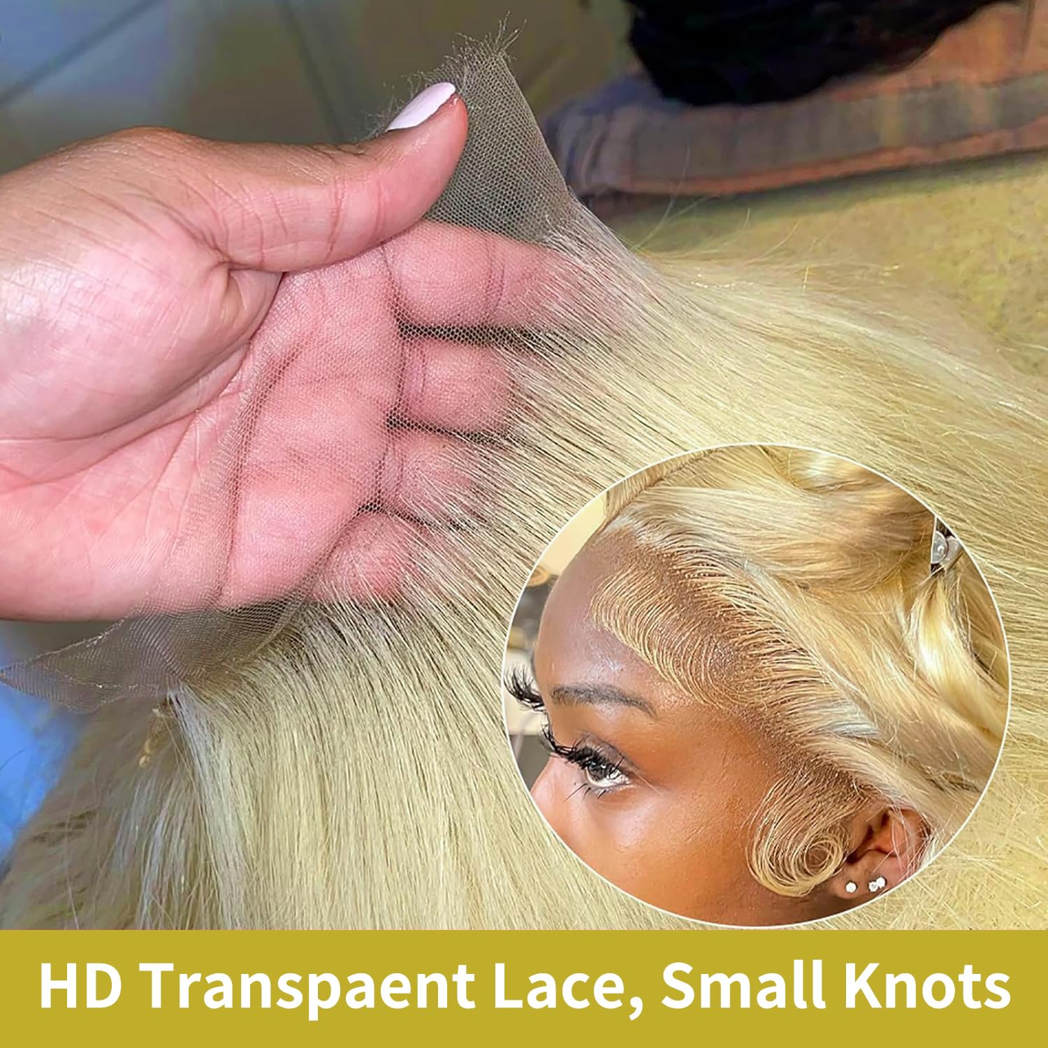 30 Inch 13x6 613 Lace Front Wig Human Hair Body Wave Blonde Lace Front Wigs Human Hair Pre-Plucked Bleached 200% Density 613 Hd Lace Frontal Wigs for Women - Image 6