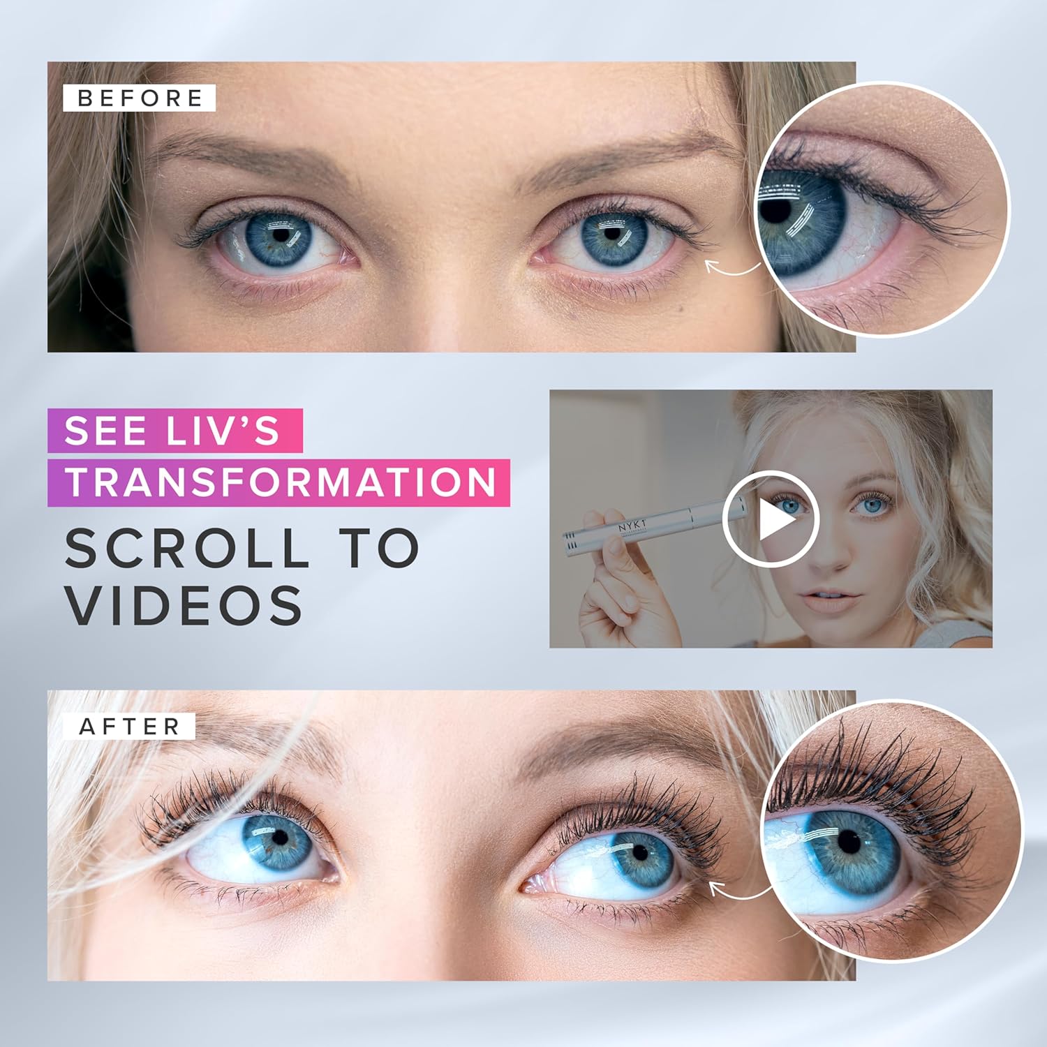 NYK1 CONCENTRATED Lash Serum For Eyelash Growth (3ml) LashForce Eyelash Serum To Grow Lashes Longer And Thicker - Lash Growth Serums For Easy Application And Long Lasting Results For Fuller Eyelashes - Image 7