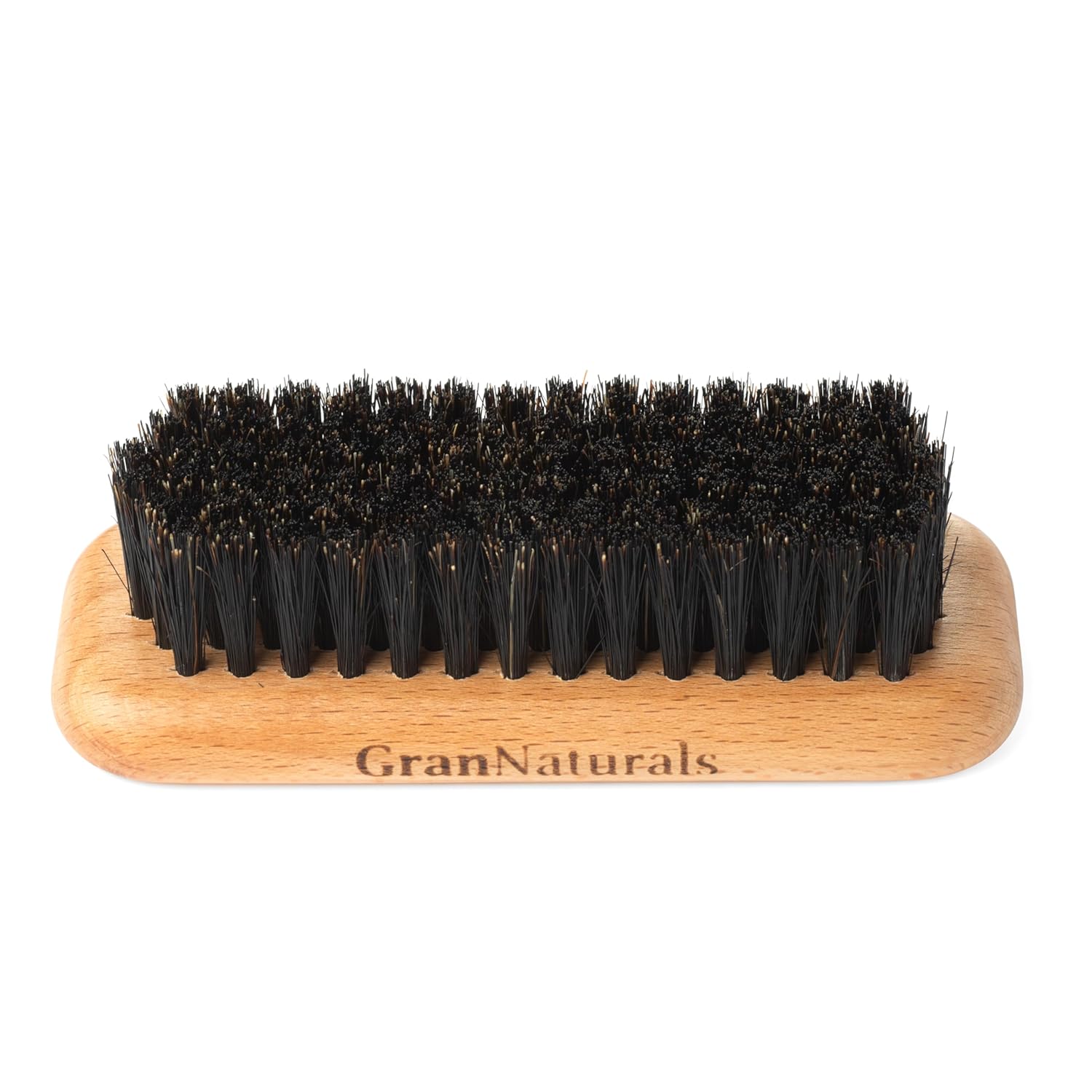 GranNaturals Palm Size Wide Boar Bristle Teasing Brush & Smoothing Brush for Slick Back Hair, Edge Control, Backcombing to Create Sleek Hairstyle - Wooden Wide Portable Handle - Image 9