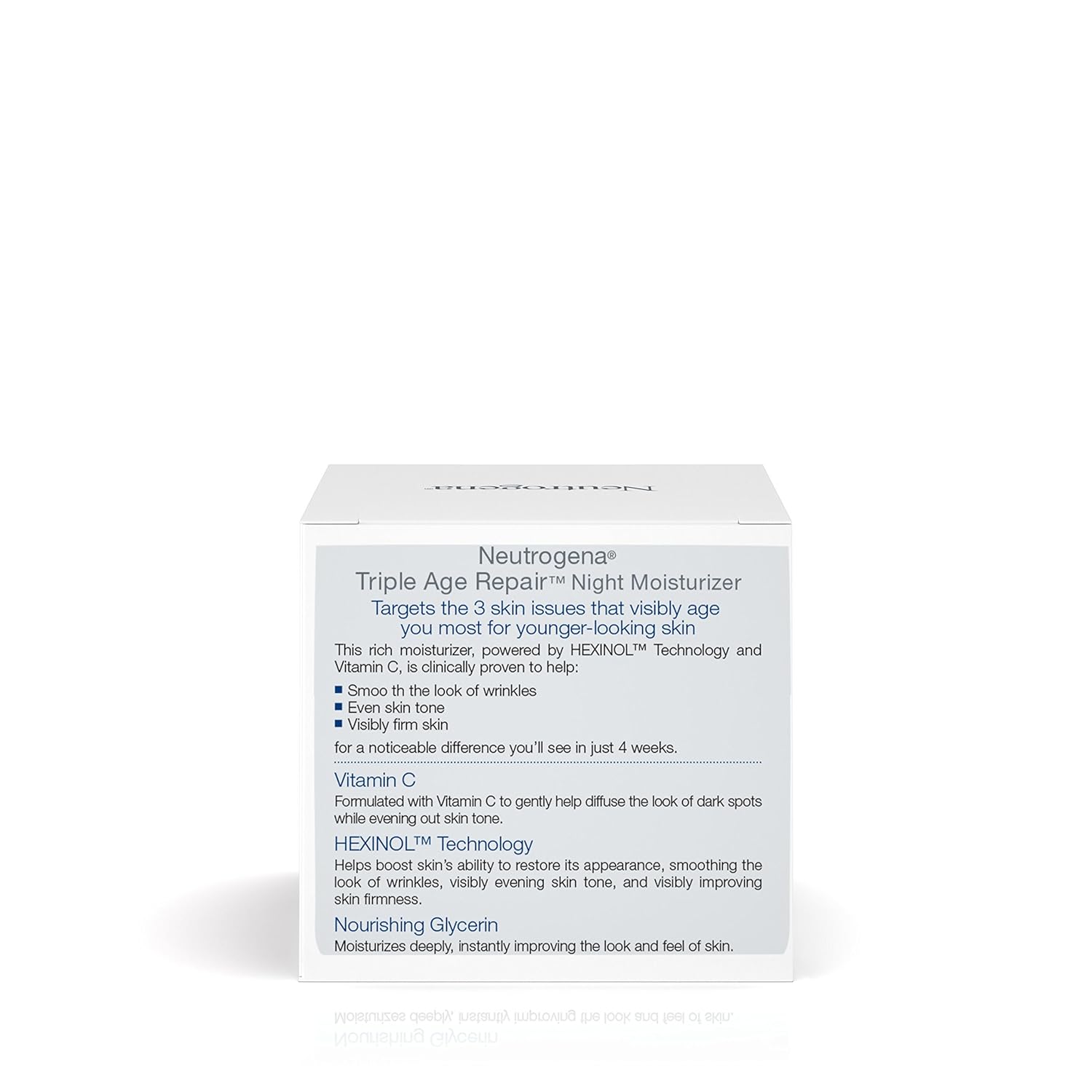 Neutrogena Triple Age Repair Night Cream, 1.7oz Jar, Anti-Aging Face Cream, Face Moisturizer For Women & Men, Hydrating Night Face Moisturizer for Even Skin Tone & Firming, Vitamin C - Image 4