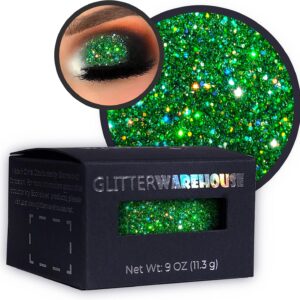 Envy GlitterWarehouse Green Holographic Loose Glitter Powder Great for Eyeshadow/Eye Shadow, Makeup, Body Tattoo, Nail Art and More!