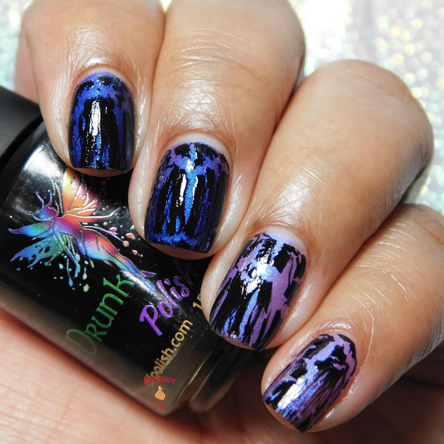 Shattered Dreams Black Crackle Nail Polish Topper 15ml/.5oz, Non-Gel, 10-Free, Quick Dry, Self-Leveling - Image 5