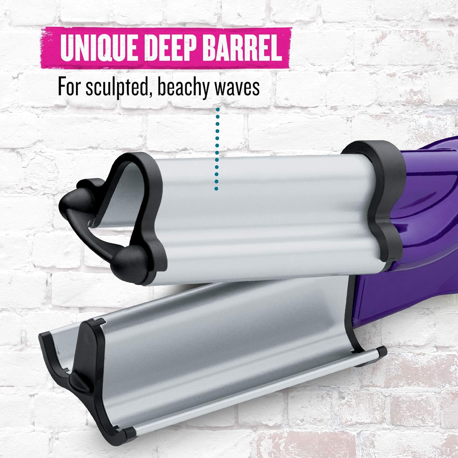 Bed Head Wave Artist Deep Waver | Combat Frizz, Get Long Lasting Results, & Add Massive Shine for Beachy Waves | With Tourmaline Ceramic Technology (Purple) - Image 3