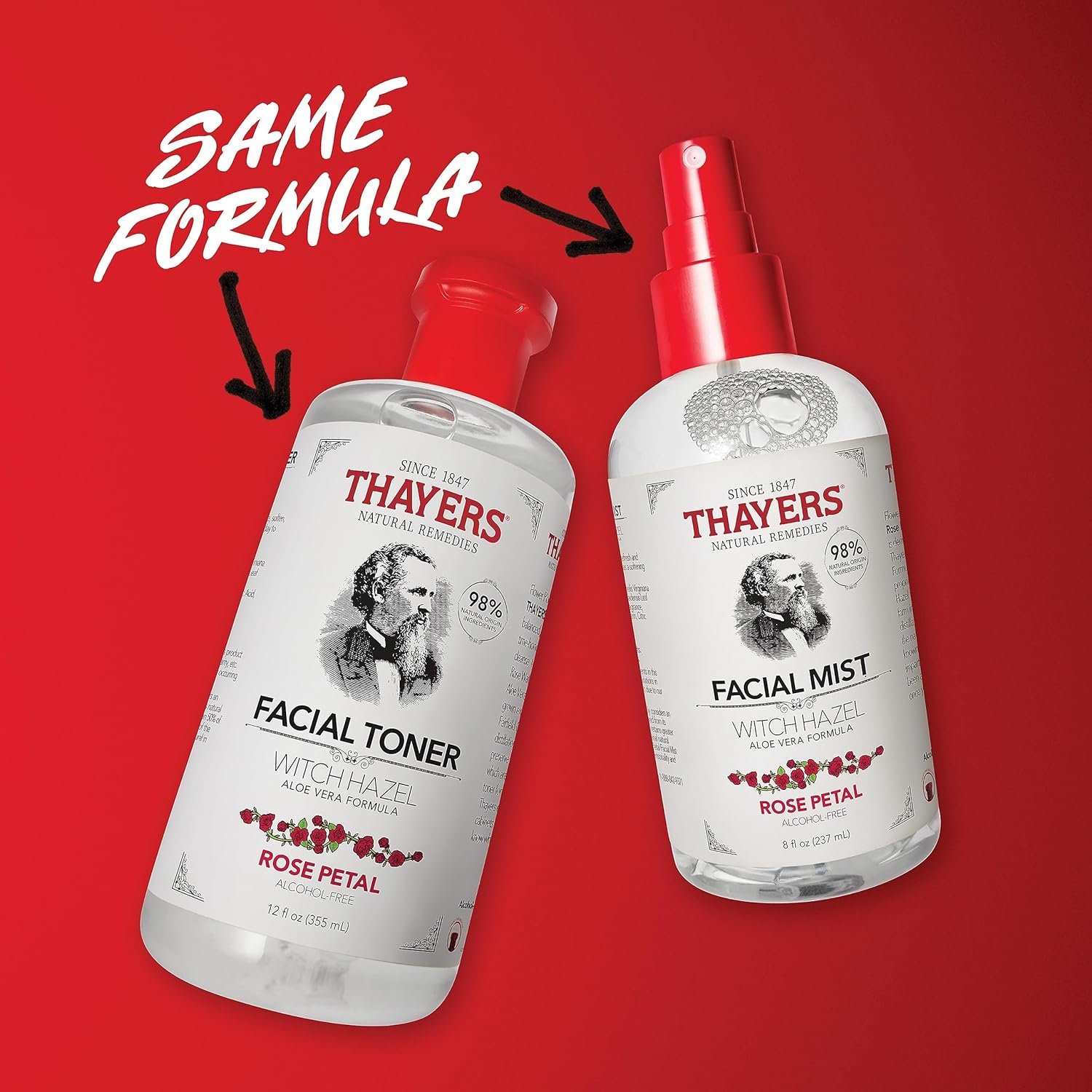 Thayers Alcohol-Free Witch Hazel Facial Mist Toner with Aloe Vera, Rose Petal, Soothing and Hydrating, For All Skin Types, 8 oz - Image 5