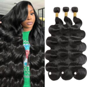 Brazilian Human Hair Bundles 18 20 22 Inch Body Wave 3 Bundles Human Hair 300gm 12A 100% Unprocessed Brazilian Virgin Bundle for Women