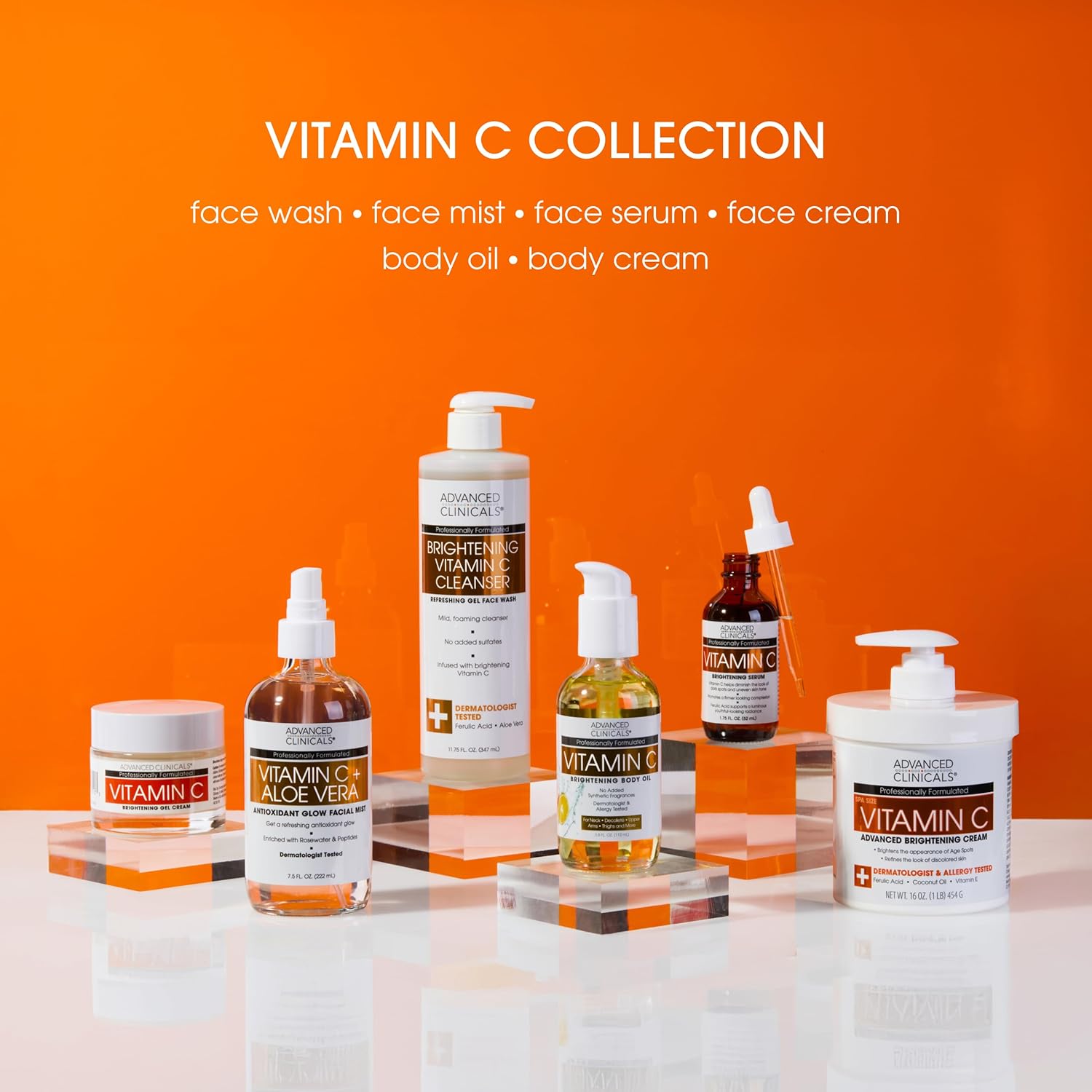 Advanced Clinicals Vitamin C Cream Visibly Brightening Body Lotion | Vitamin C Moisturizer Skin Care Body Cream For Women & Men Helps Visibly Improve Look Of Dark Spots & Uneven Skin Tone, 16 Ounce - Image 7