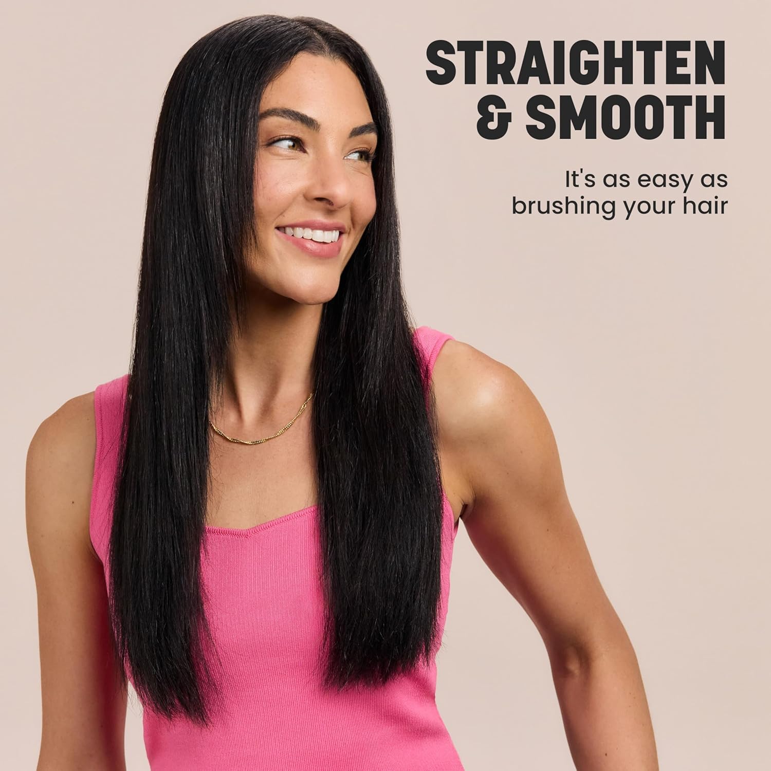 Drybar The Brush Crush Heated Straightening Brush | One Step Hair Straightener Brush, Smooth and Style for Frizz-free Hair, Works With All Hair Types - Image 7