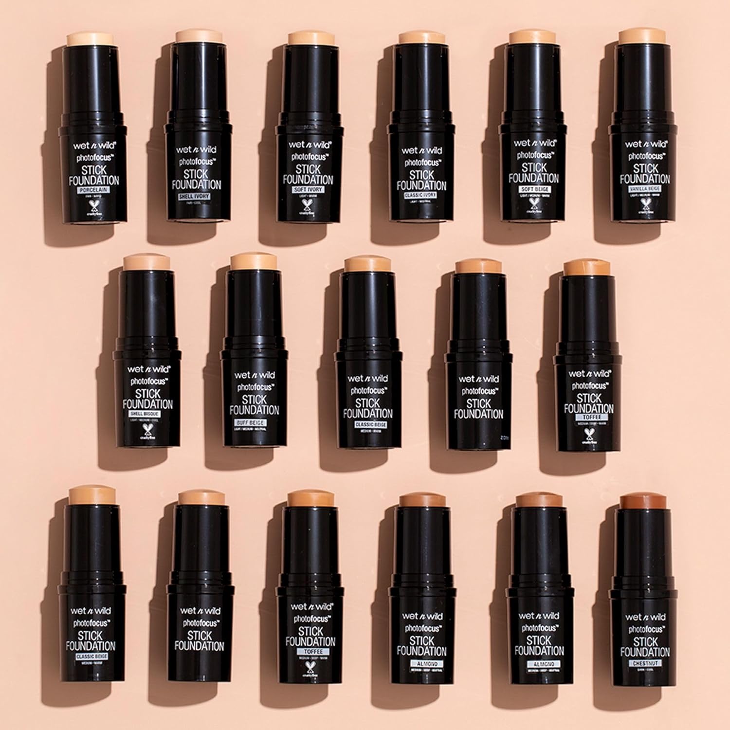 wet n wild Photo Focus Matte Foundation Stick Makeup, Shell Ivory | Vegan & Cruelty-Free - Image 3