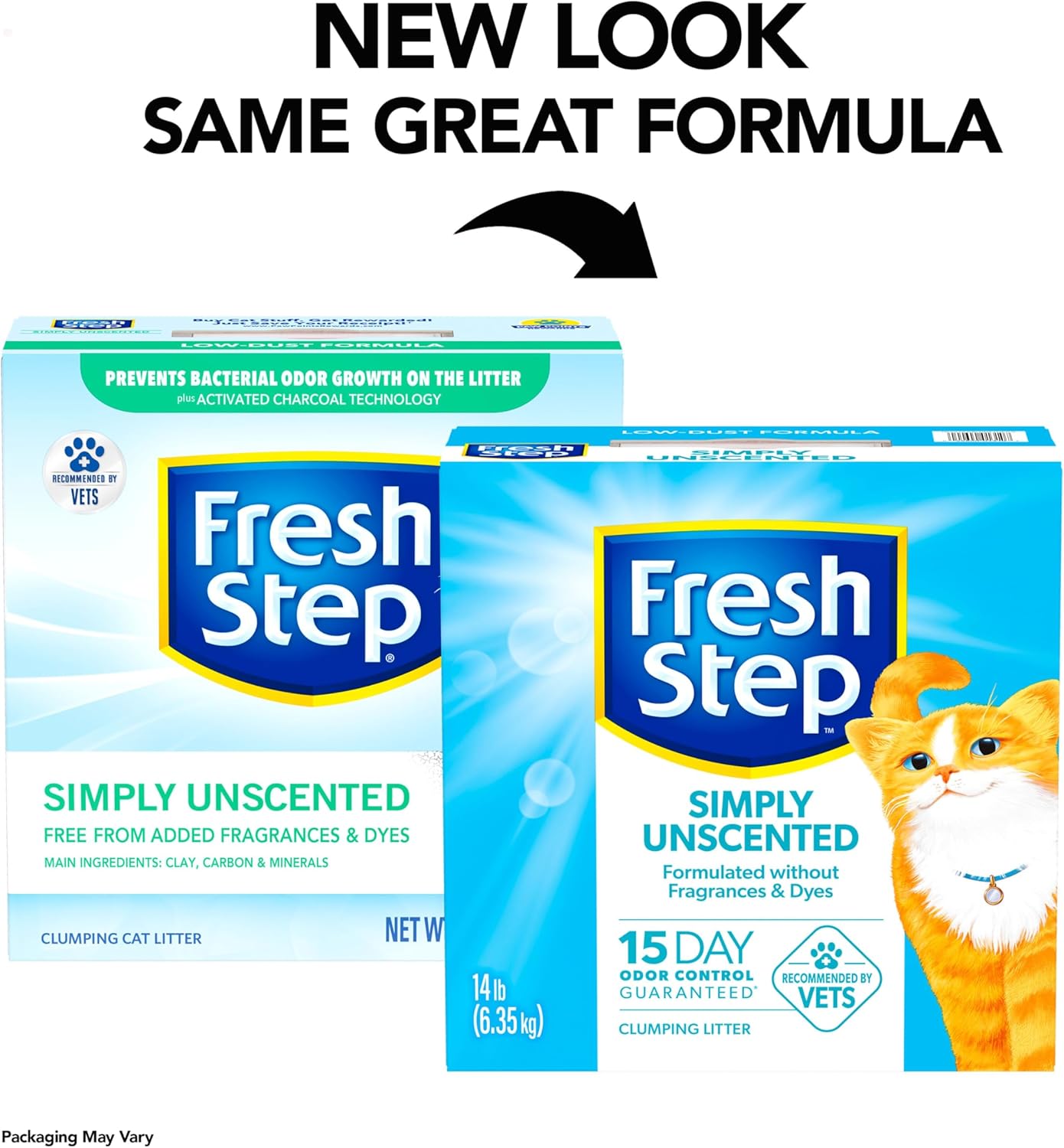 Fresh Step Simply Unscented Clumping Litter, Fresh Step Unscented Cat Litter With Activated Charcoal Technology, 14 lb. Box - Image 2