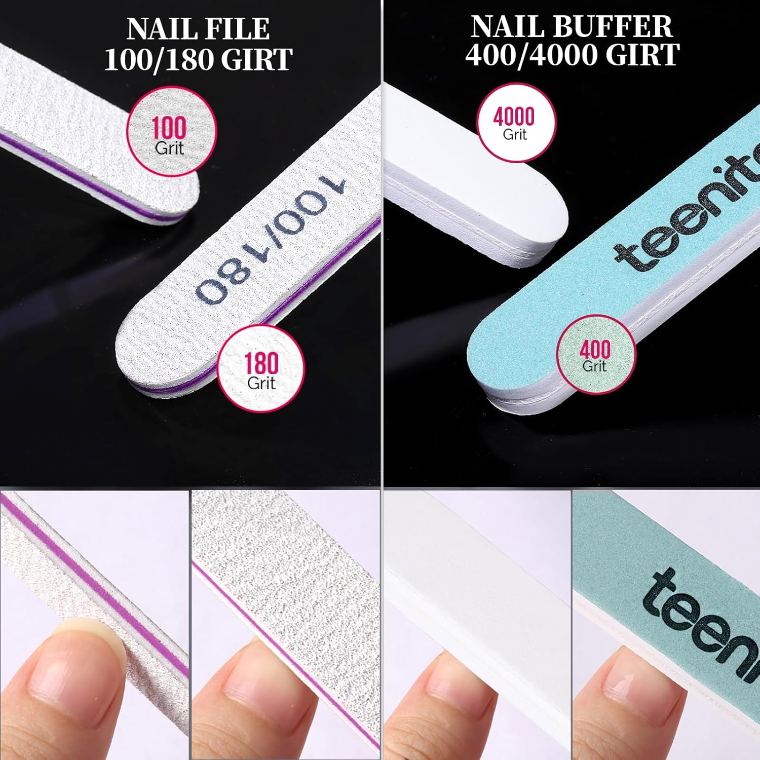Teenitor 600 Pcs Clear Coffin Nail Tips, Acrylic Nail Kit, Clear Press On Nails, Long Fake Nails Coffin Nail Tips Full Cover, Acrylic Nail Clipper Nail Stand for Nail Extensions - Image 8
