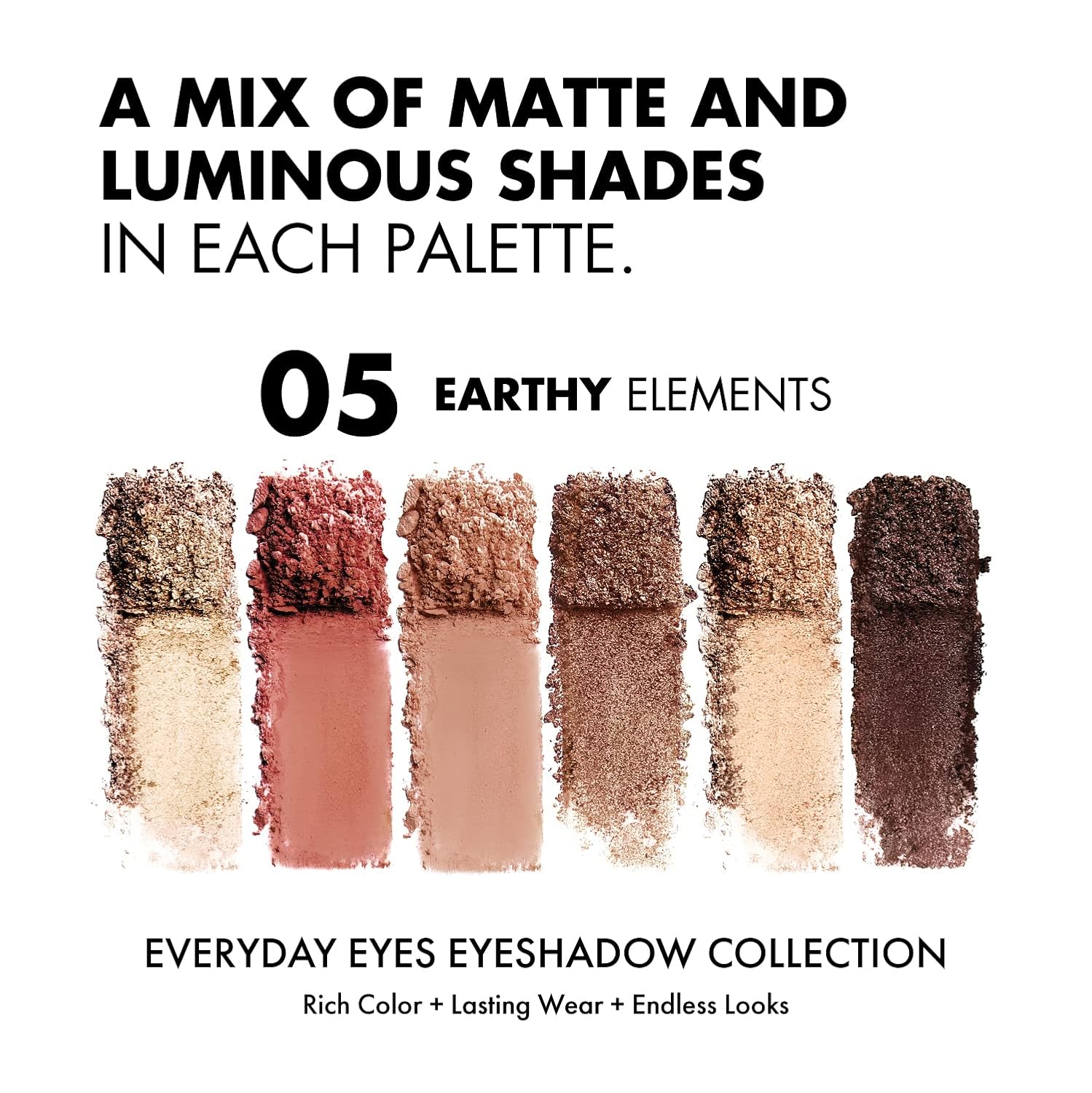 Milani Everyday Eyes Eyeshadow Palette - Earthy Elements (0.21 Ounce) 6 Cruelty-Free Matte or Metallic Eyeshadow Colors to Contour & Highlight - Image 4