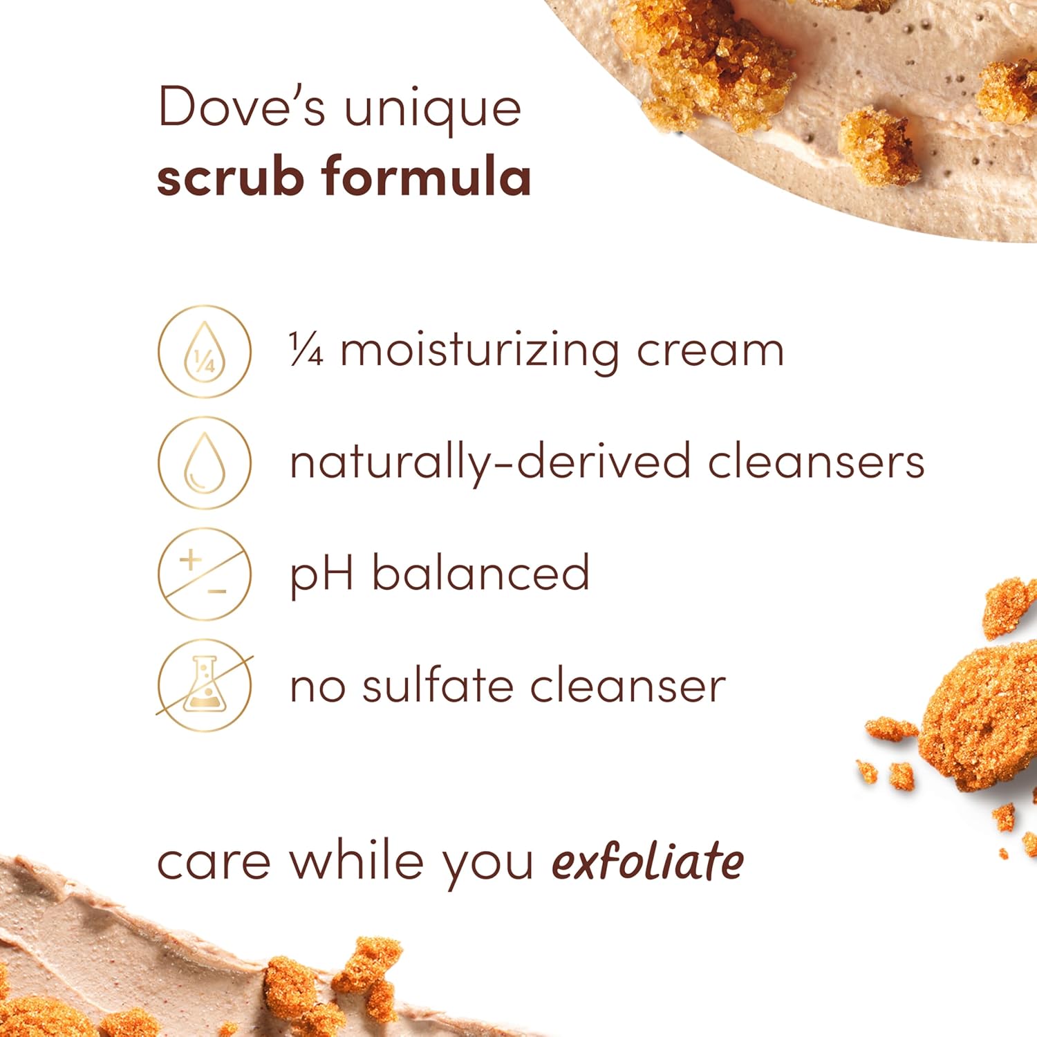 Dove Brown Sugar and Coconut Butter Body Scrub Exfoliates and Deeply Nourishes for Smooth, Radiant Skin 15 oz - Image 5