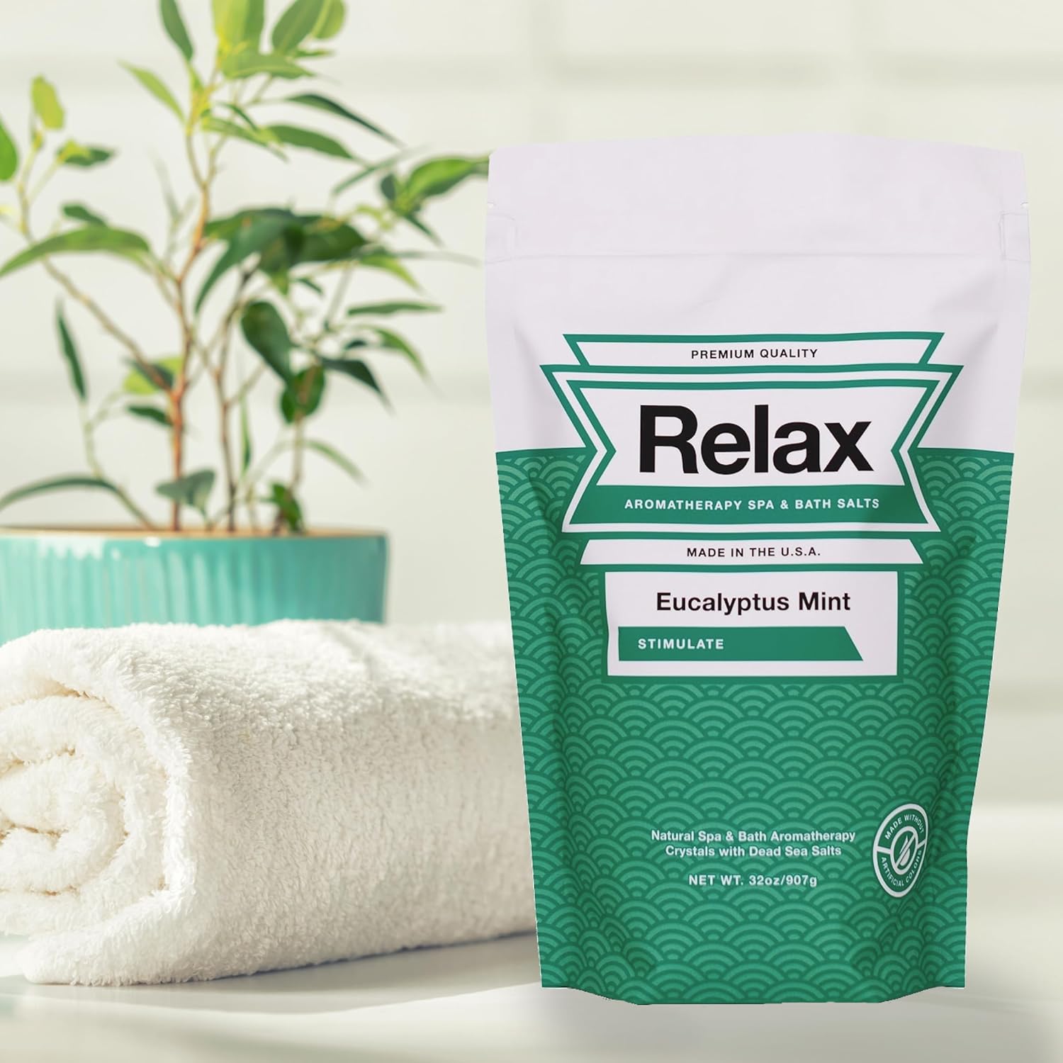 Relax Spa & Bath, Epsom & Dead Sea Salts, Aromatherapy Bath Salts for Hot Tub, Bath, or Spa, Infused with Magnesium, Eucalyptus Mint Scent - Image 6