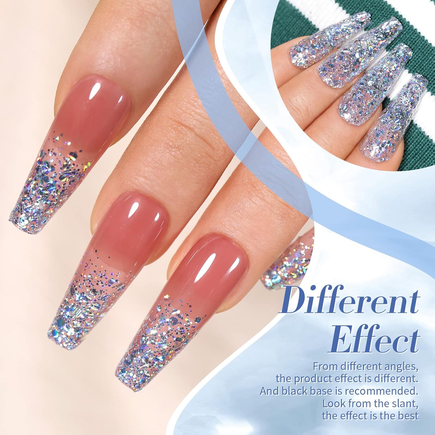 Born Pretty Holographic Nail Polish Silver Glitter Sequins Nail Polish 10ML - Image 5