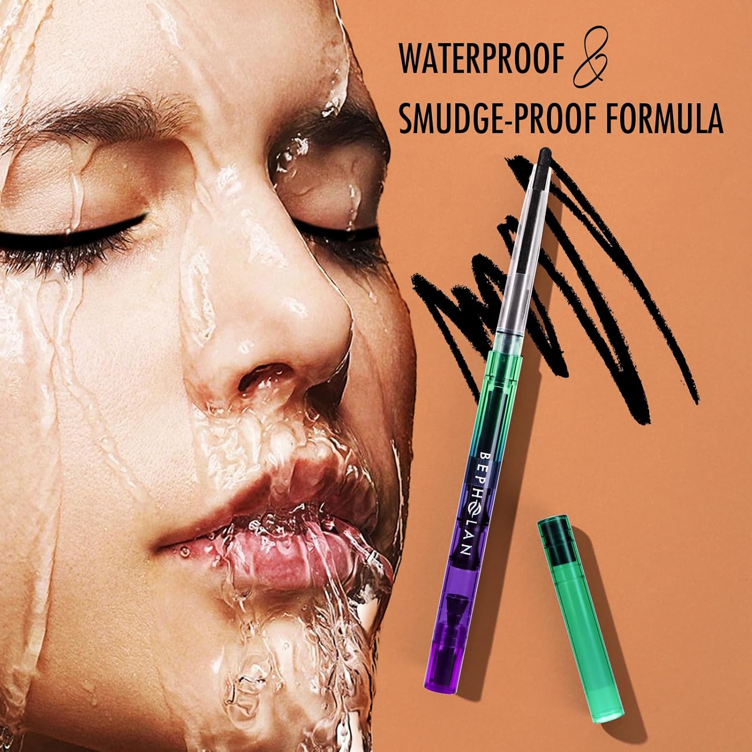 BEPHOLAN Black Eyeliner Pencils,Waterproof Gel Eyeliner Pencil Black Waterline Eye Liner Pen for Women Waterproof Smudge Proof Long-lasting (BLACK) - Image 7