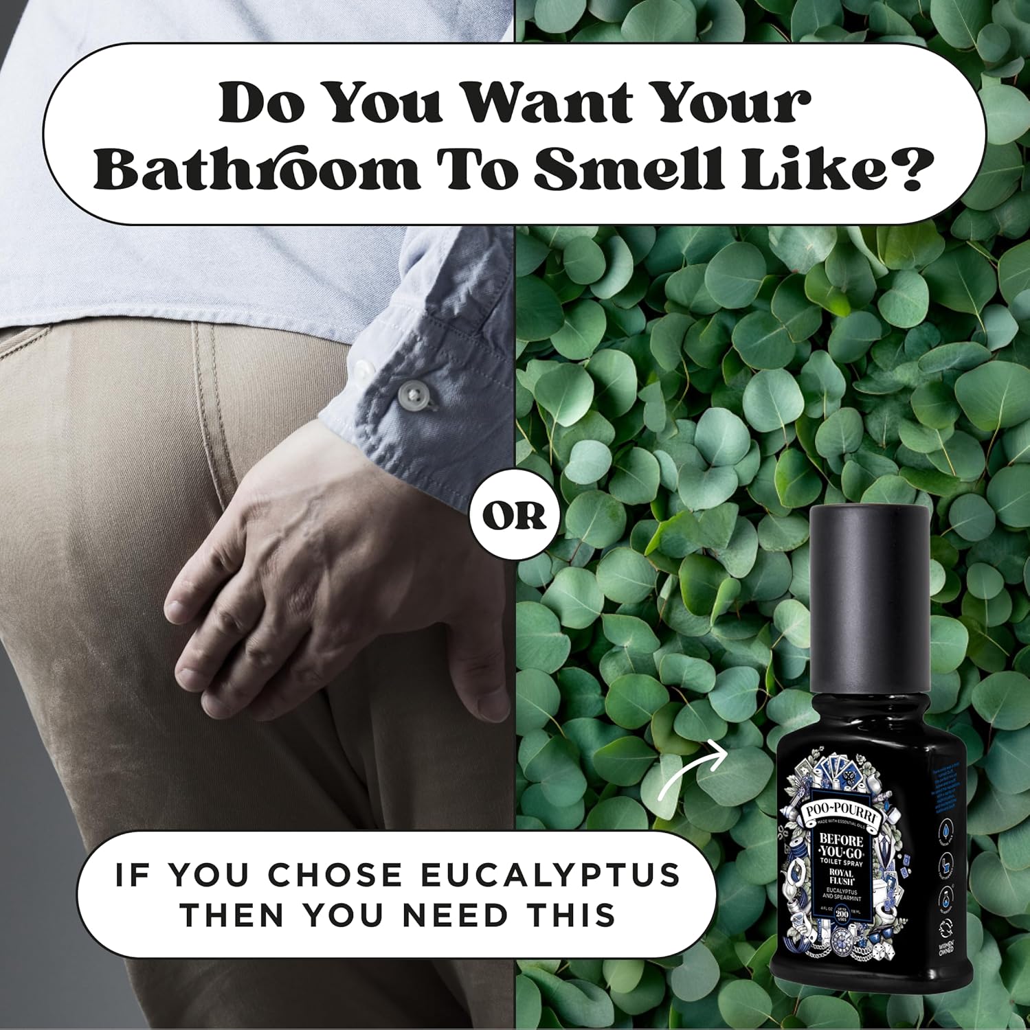 Poo-Pourri Before-You-Go Toilet Spray, Royal Flush, 2 Fl Oz - Eucalyptus and Spearmint - Image 10