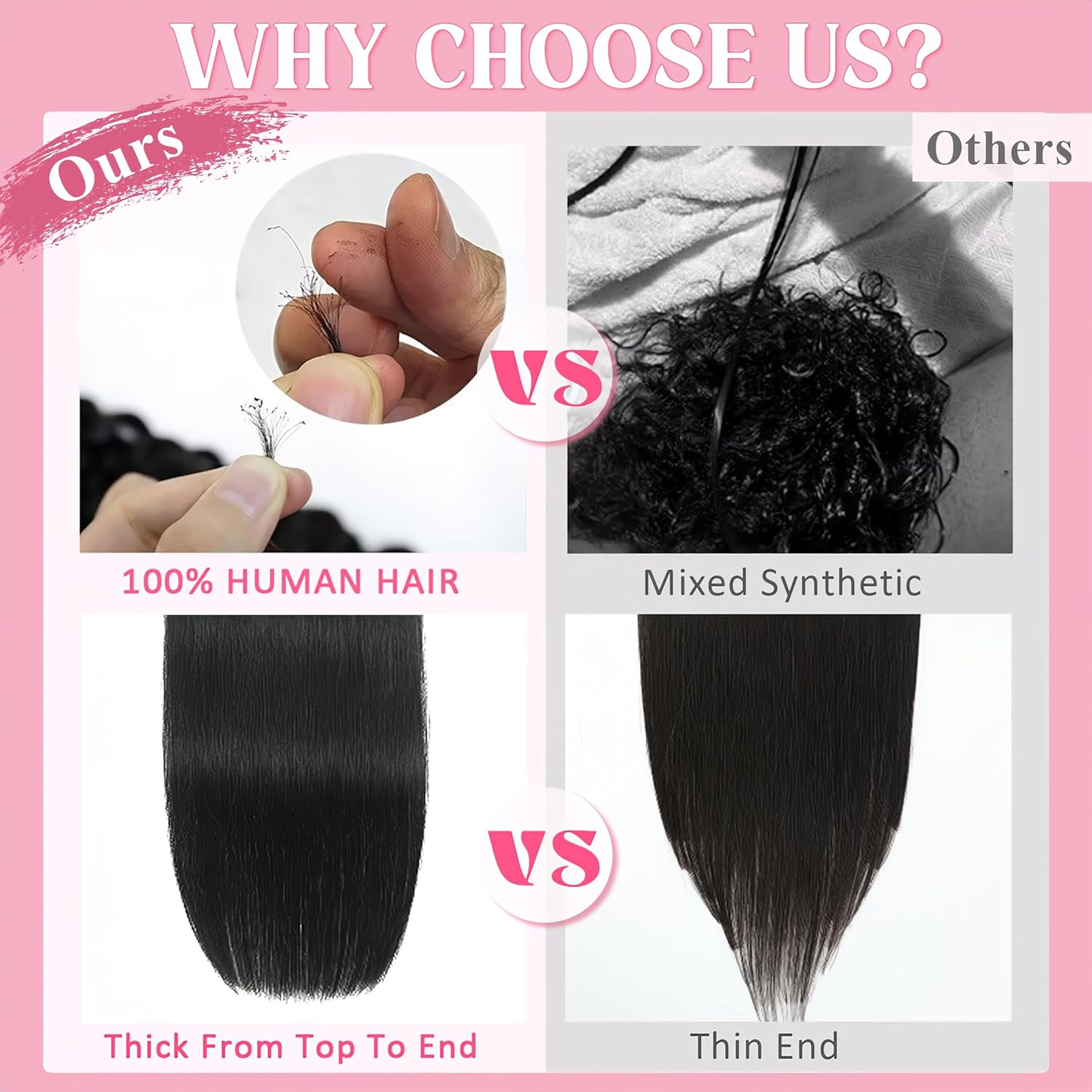 Clip in Hair Extensions Real Human Hair, 100g/3.6oz, Clip in 100% Brazilian Remy Human Hair Extension for Women, Double Weft 8pcs Per Set with 18 Clips 1B Natural Black 16 Inch - Image 5