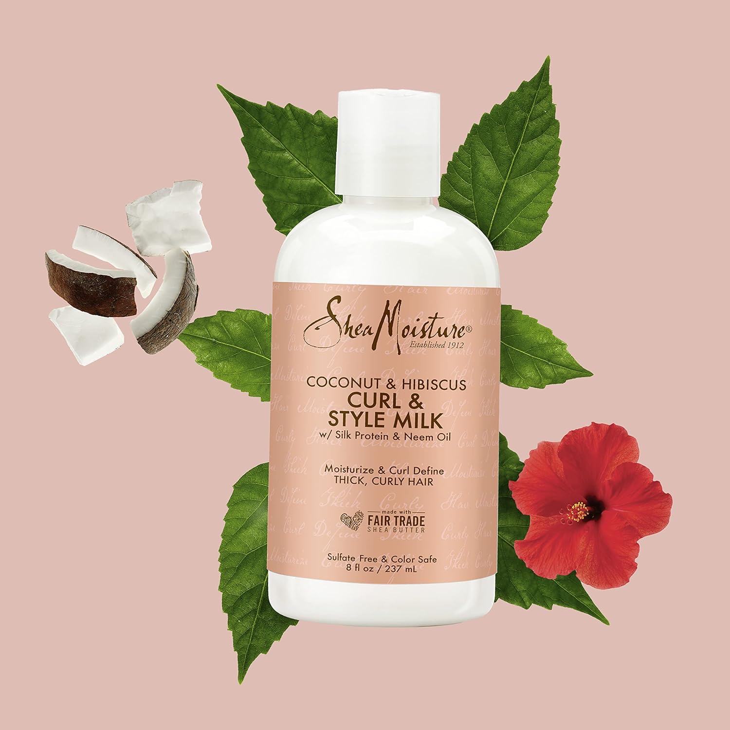 SheaMoisture Coconut Hibiscus Curl Styling Milk 8 oz for Thick Defined Curls - Image 15