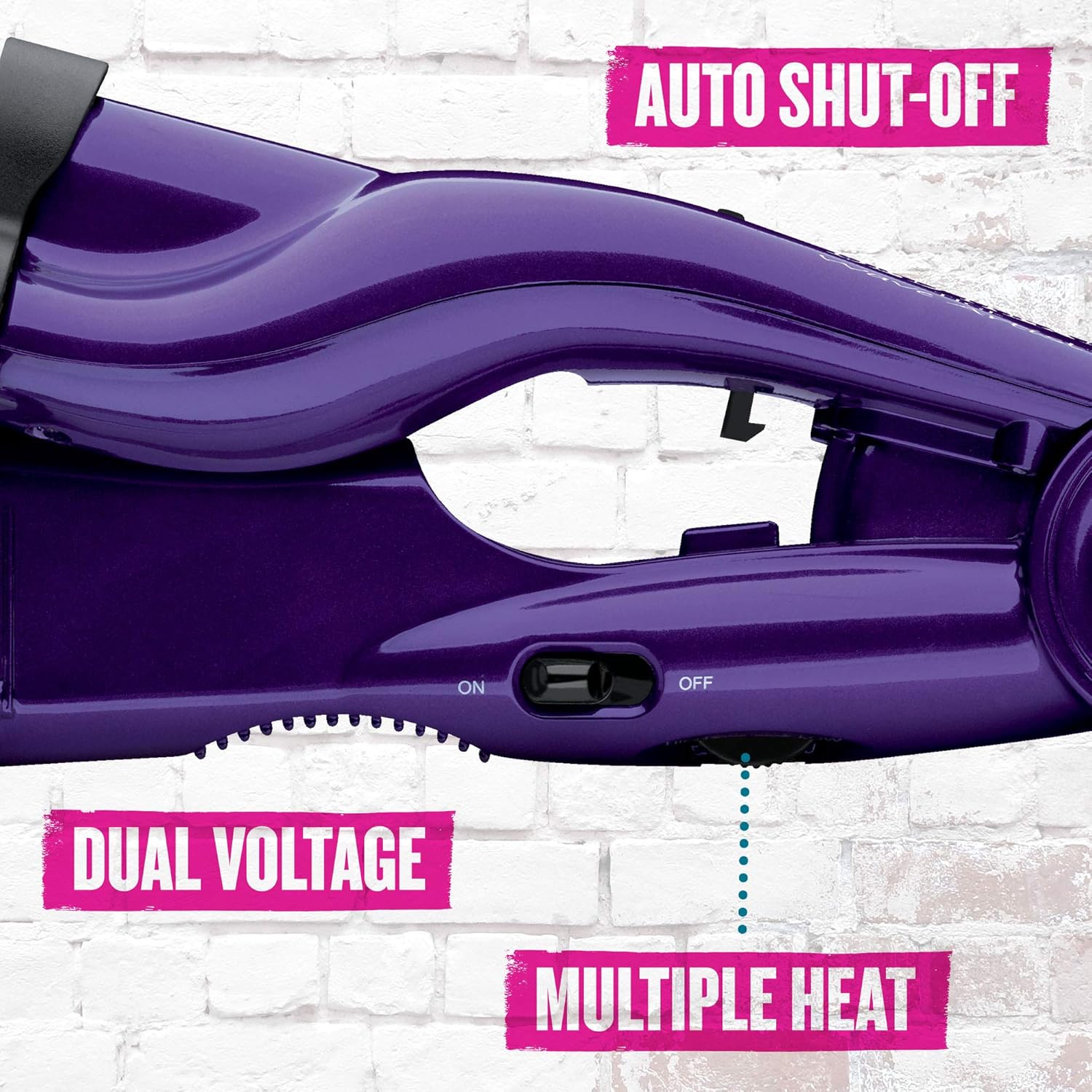 Bed Head Wave Artist Deep Waver | Combat Frizz, Get Long Lasting Results, & Add Massive Shine for Beachy Waves | With Tourmaline Ceramic Technology (Purple) - Image 4