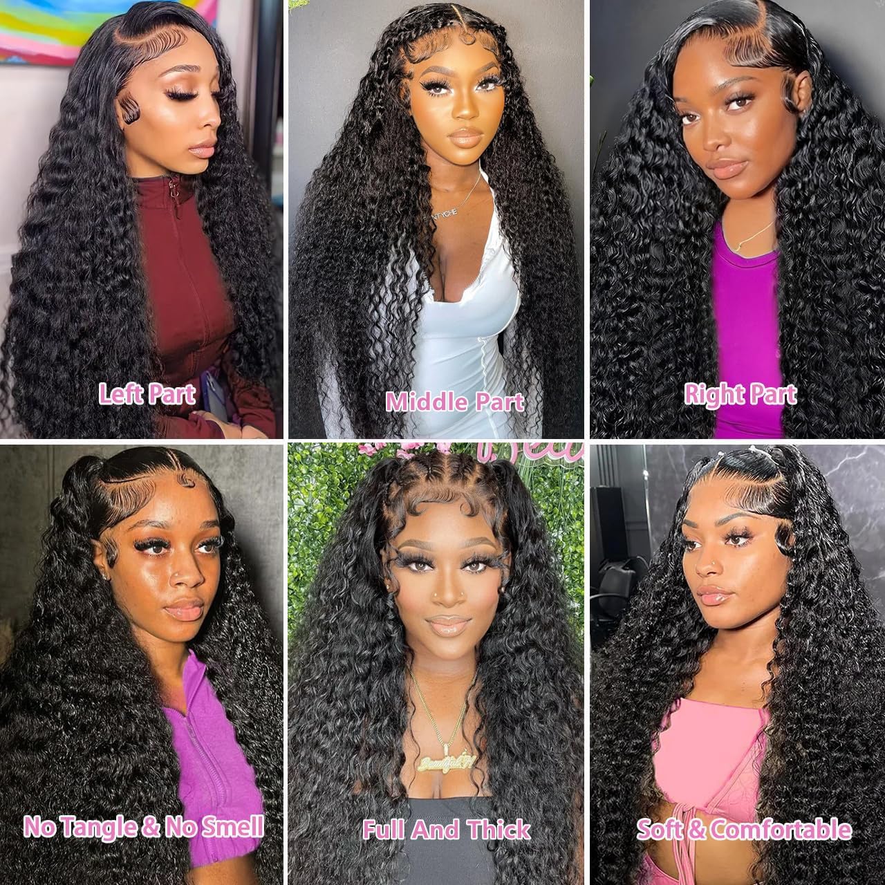 34 Inch 13x6 Lace Front Wigs Human Hair Water Wave Hd Lace Frontal Wigs Human Hair Wet And Wavy Pre Plucked With Baby Hair 200 Density Natural Color - Image 6