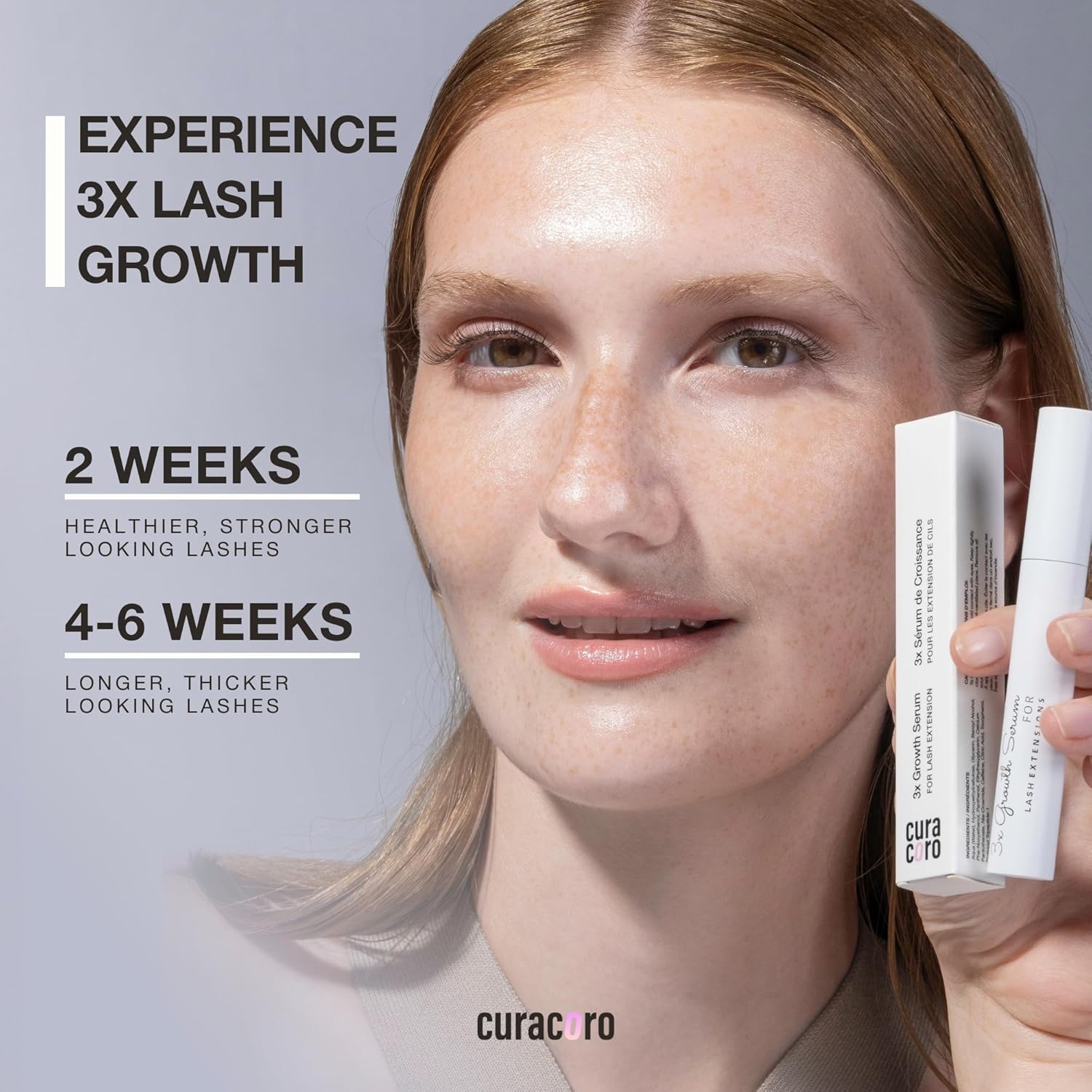 Curacoro 3x Lash Growth Serum for Extensions and Natural Lashes, 5ml Peptide Solution - Image 8