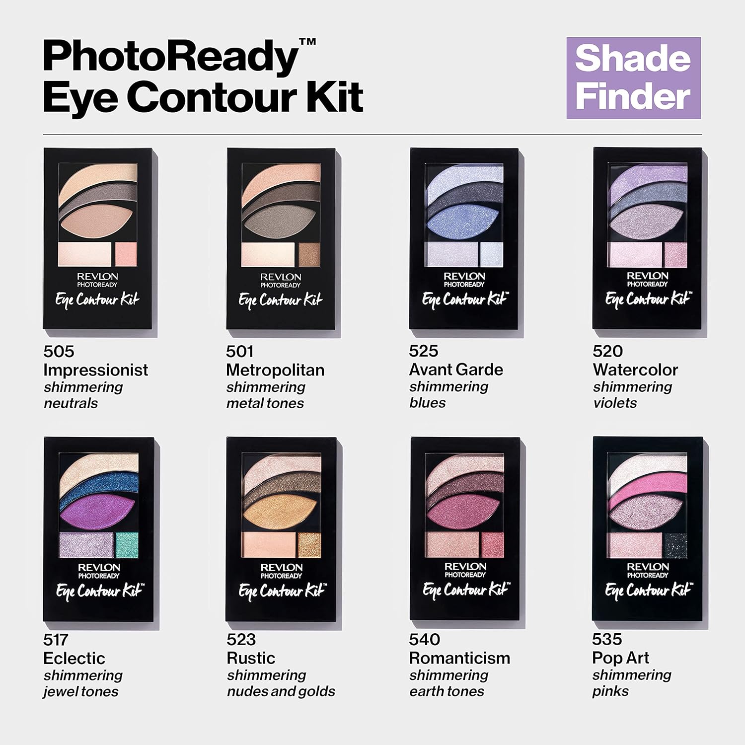 REVLON PhotoReady Eye Contour Kit, Eyeshadow Palette with 5 Wet/Dry Shades & Double-Ended Brush Applicator, Watercolors (520), 0.1oz - Image 7