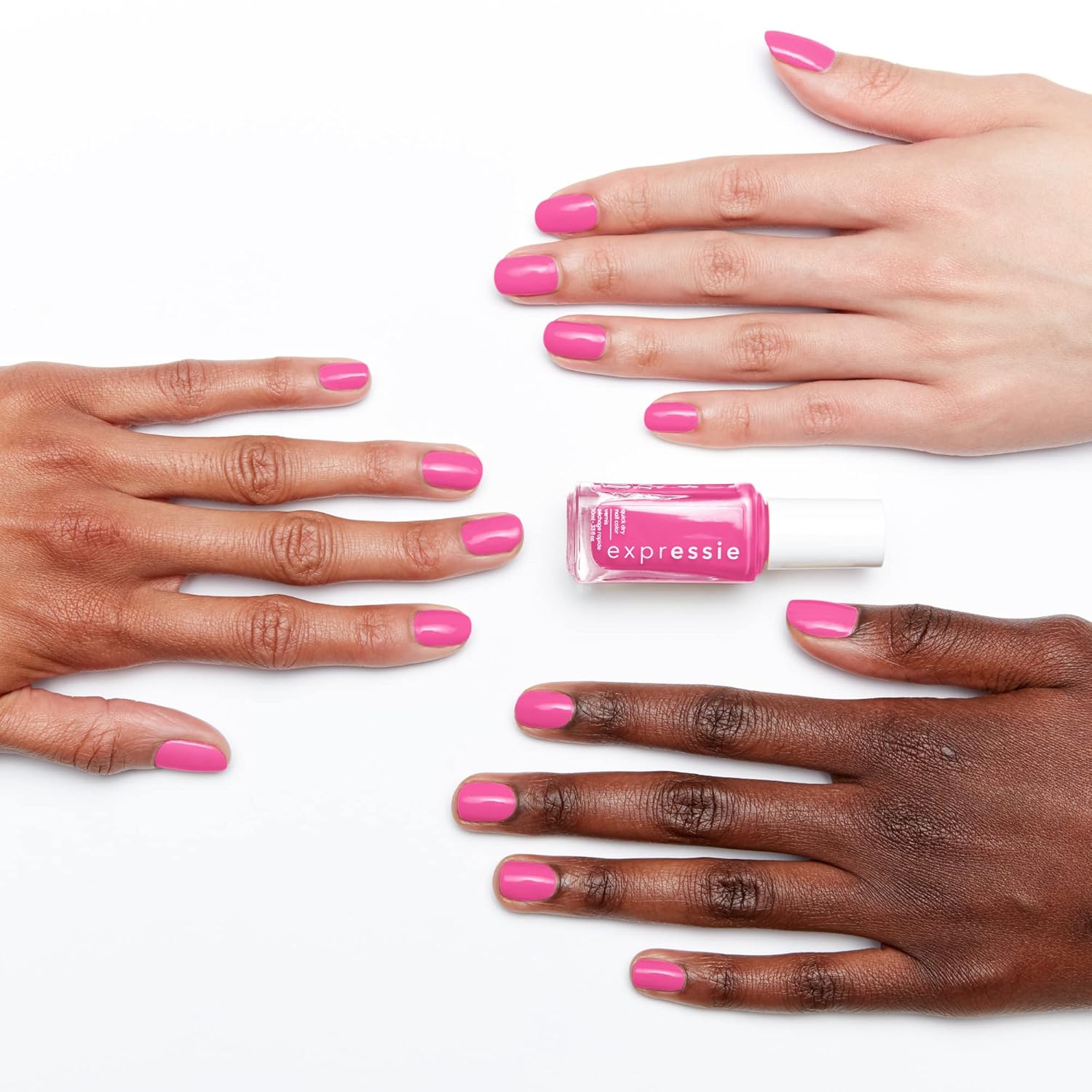 Essie expressie, Quick-Dry Nail Polish, 8-Free Vegan, Hot Pink, Trick Clique, 0.33 fl oz - Image 3
