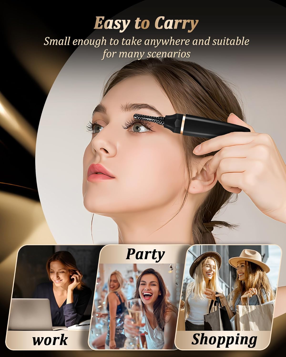 Heated Eyelash Curlers - Eye Lash Curler Heat with Eyelash Comb - Electric Eyelash Curler - Rizador De Pestañasey LED Display 3 Temp Settings USB Charge Natural Curling 24H for Women Makeup Tool Gifts - Image 8
