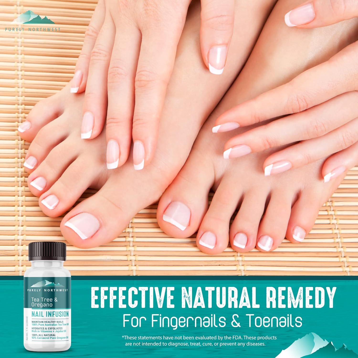 Toenail Fungus Extra Strength Solution-Thick Discolored Nail Repair, Ingrown Nails, Dry Cracked Nails & Cuticles-All Natural with Tea Tree & Oregano Oil: by Purely Northwest USA 1oz - Image 2