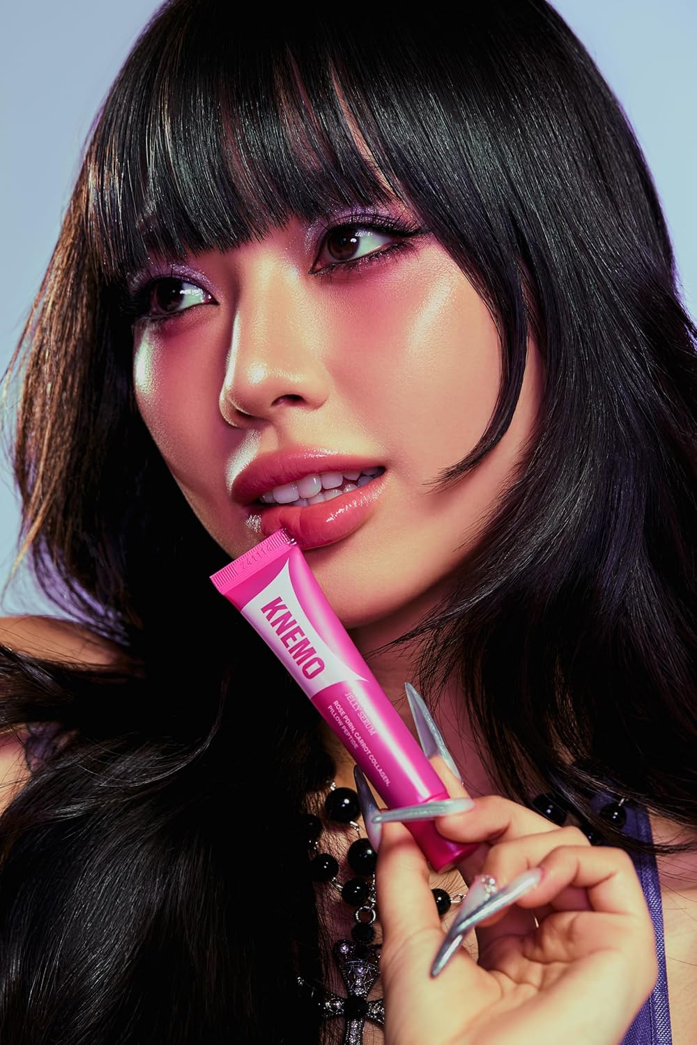 LipLock Jelly Serum for Dry Lips, Long-Lasting, Hydrating, Plumping, Glossy Mask with Rose PDRN, Carrot Collagen, Pillow Peptide, Moisturizing Tinted Lip Balm. (Grape Crush) - Image 7