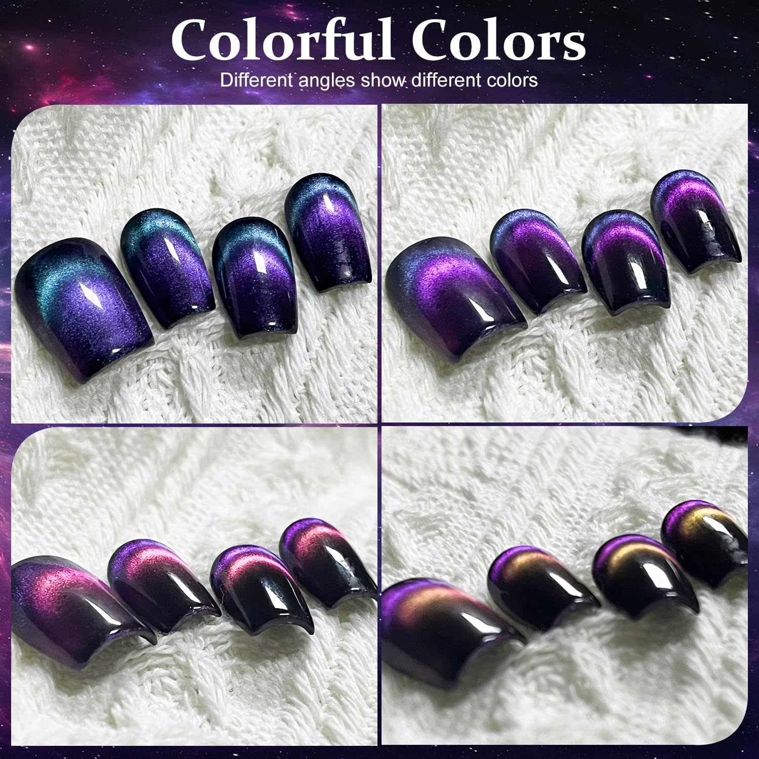 Major Dijit Cat Eye Nail Polish Quick Dry Glitter Nail Polish with Magnetic Stick, Vegan, and Cruelty-Free Nail Paint Art for Nail Salon - Image 6