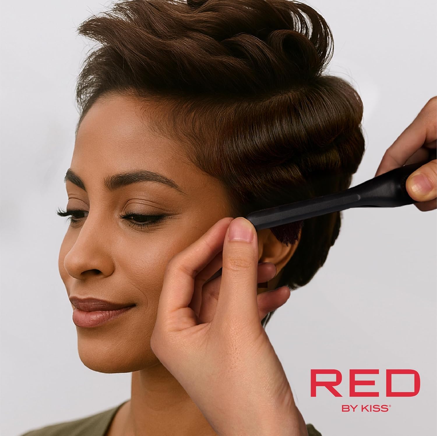 RED by KISS 0.3 Inch Pencil Flat Iron with Ceramic Tourmaline, Hair Straightener for Thin and Short Hair Edge Styling, Even Heat Distribution with Fast Heat Up 450° F Max Temperature, Black - Image 6