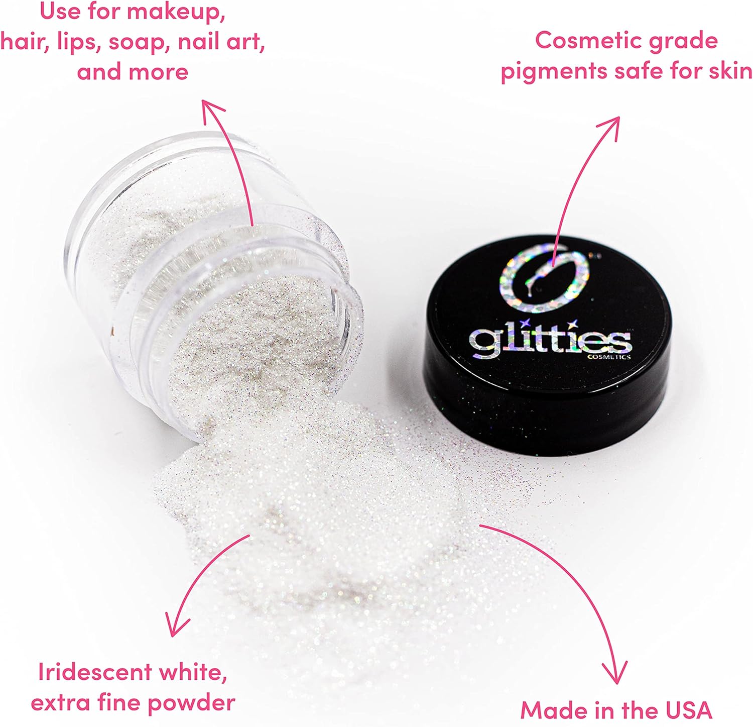 ICY Mint - Cosmetic Grade Extra Fine (.006") Loose Glitter Powder Safe for Skin! Perfect for Makeup, Body Tattoos, Face, Hair, Lips, Soap, Lotion, Nail Art - (10 Gram Jar) - Image 2