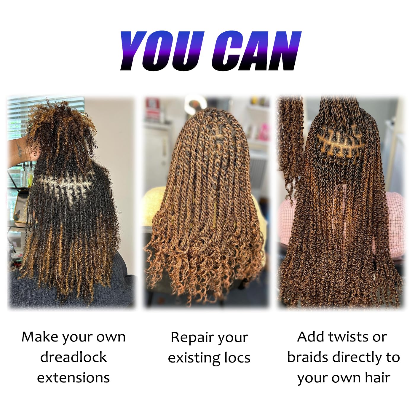 Afro Kinky Curly Human Hair Bulk for Passion Twists Marley Twist Temporary Locks, Mini Twist or Permanent Locs Afro Kinky Bulk Human Hair Can be bleached and dyed 1 Pack 50 Gram (4#, 12) - Image 5