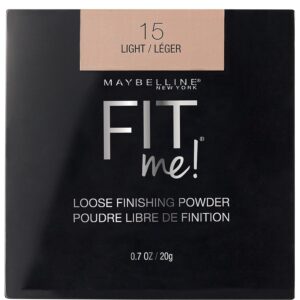 Maybelline Fit Me Loose Setting Powder, Face Powder and Finishing Makeup, Light, 1 Count