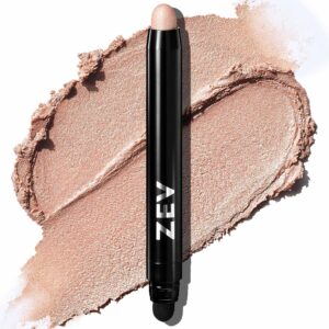 Zev Eyeshadow Stick – ShadeRush 2-in-1 Cream Eyeshadow Stick – Cream-to-Powder Eye Shadow with Built-in Smudger – Shimmer Makeup – Waterproof and Crease-Proof – Satin Shimmer
