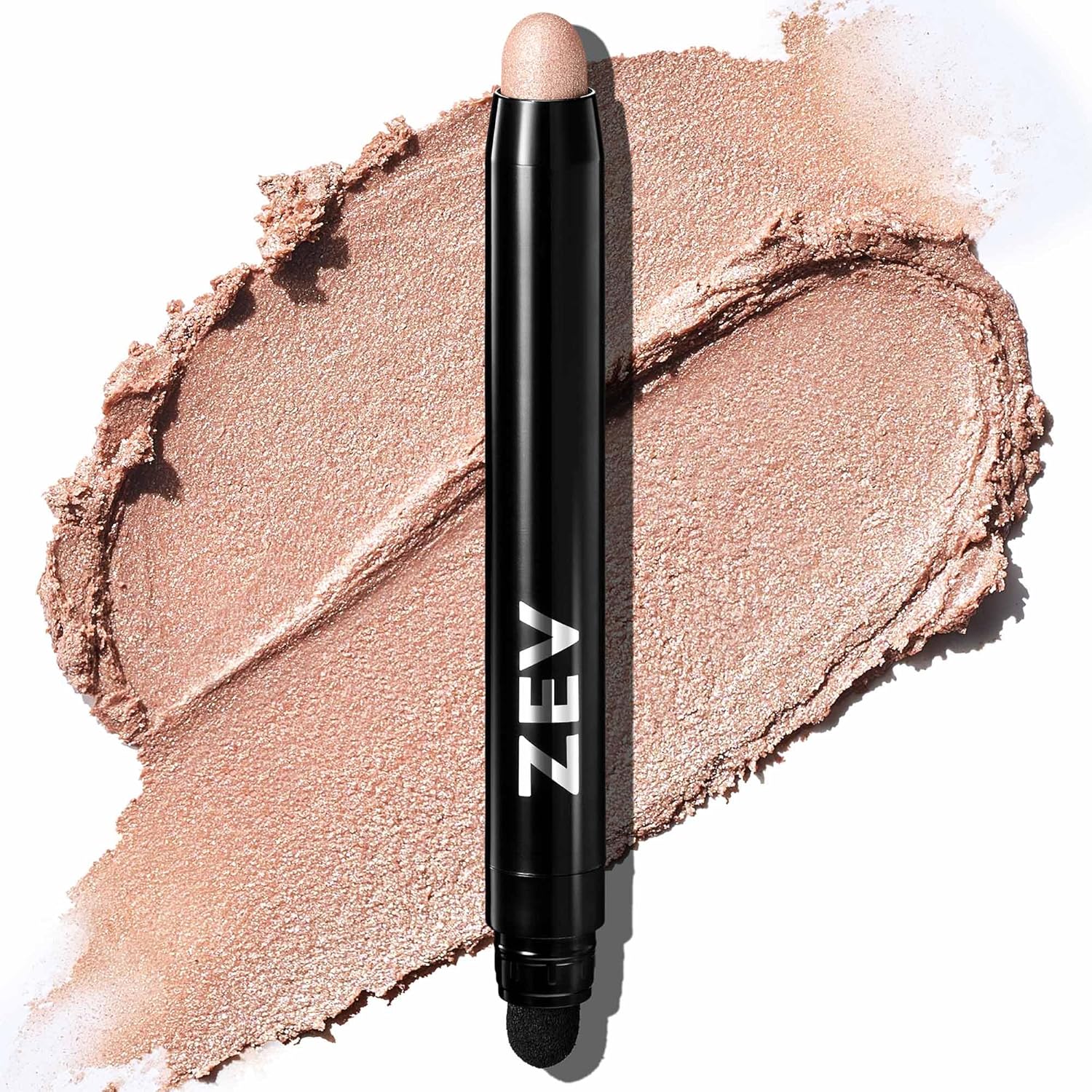 Zev Eyeshadow Stick – ShadeRush 2-in-1 Cream Eyeshadow Stick – Cream-to-Powder Eye Shadow with Built-in Smudger – Shimmer Makeup – Waterproof and Crease-Proof – Satin Shimmer