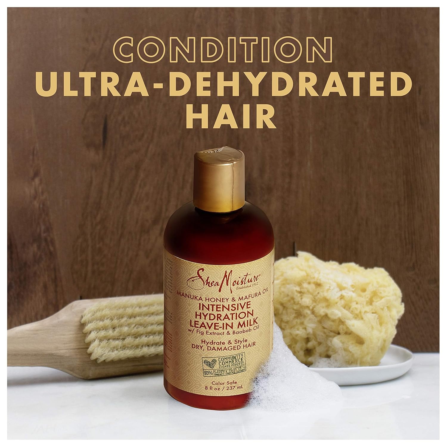 SheaMoisture Hydration Hair Milk Manuka Honey and Mafura Oil for Dry Hair to Hydrate and Style Hair 8 oz - Image 3