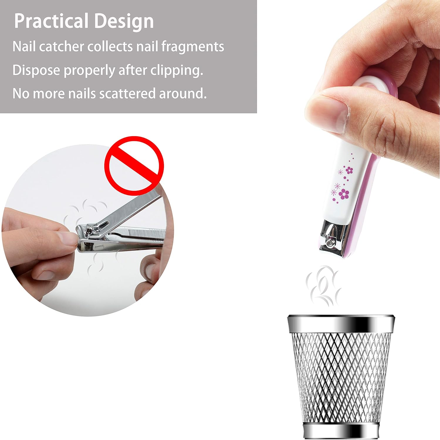 PAFASON Baby Safety Nail Clipper with Nail Catcher and Baby Glass Nail File, Czech Float Glass, Stainless Steel, Ideal Shower Gift for Young Children, Infant, Newborns, Babies,Toddlers - Image 4