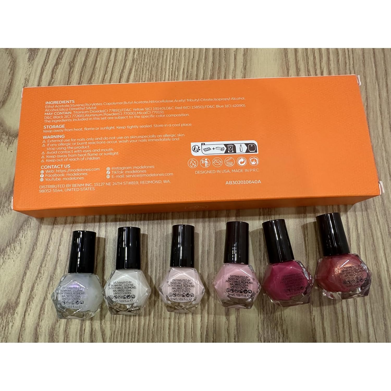 modelones Nail Polish Set, 6 Colors Quick Dry Nude Hot Pink Chrome Nail Polish Light Pink Shimmer Pearl Spring Summer Fingernail Polish DIY Nail Art Salon Home Easter Gifts for Women Girl - Image 8