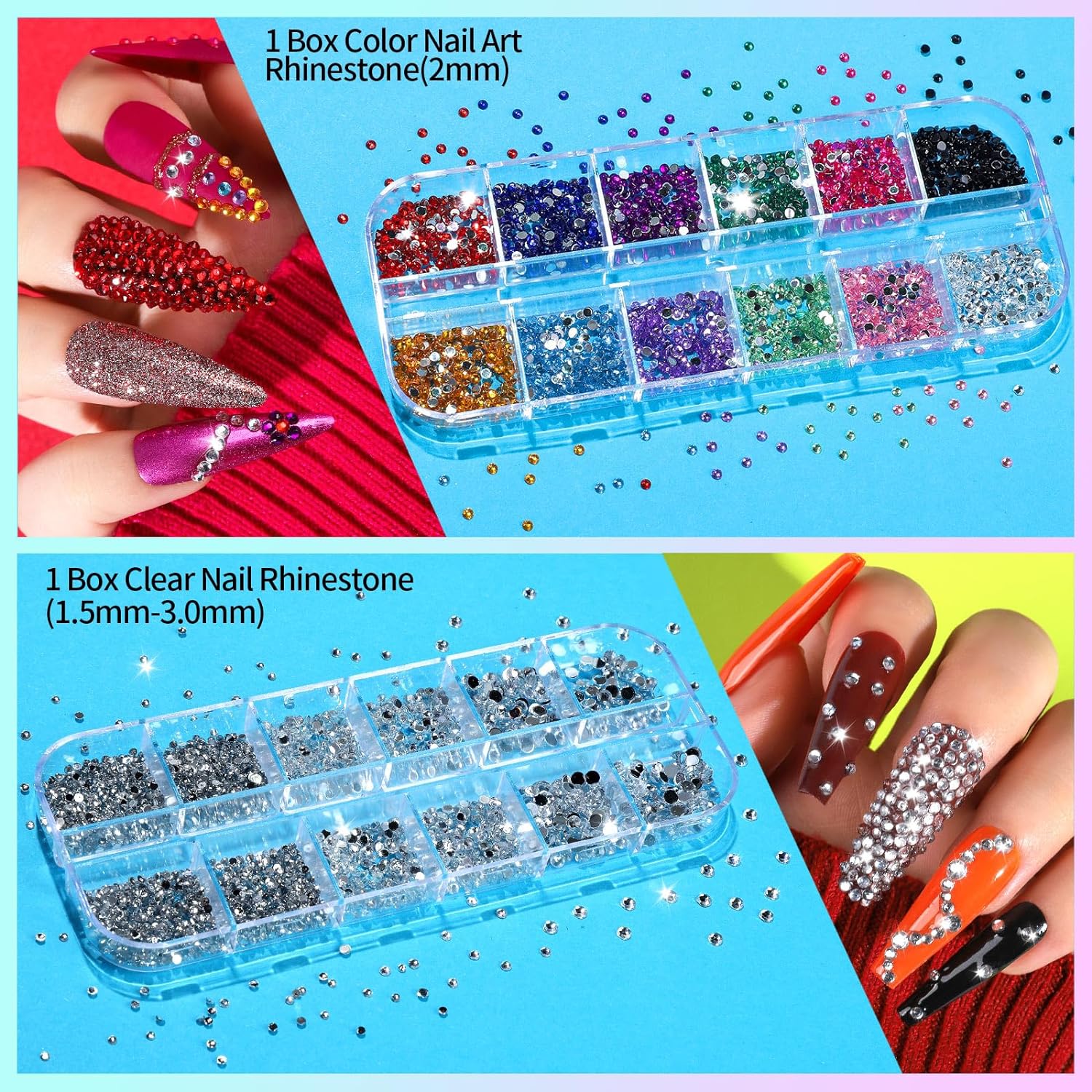 Teenitor Nail Art Kit for Beginners, Nail Art Supplies With Nail Art Brushes, Nail Dotting Tools, Nail Art Stickers, Nail Art Rhinestone, Nail Art Foil, Nail Art Tapes, Nail Accessories For Nail Art - Image 5