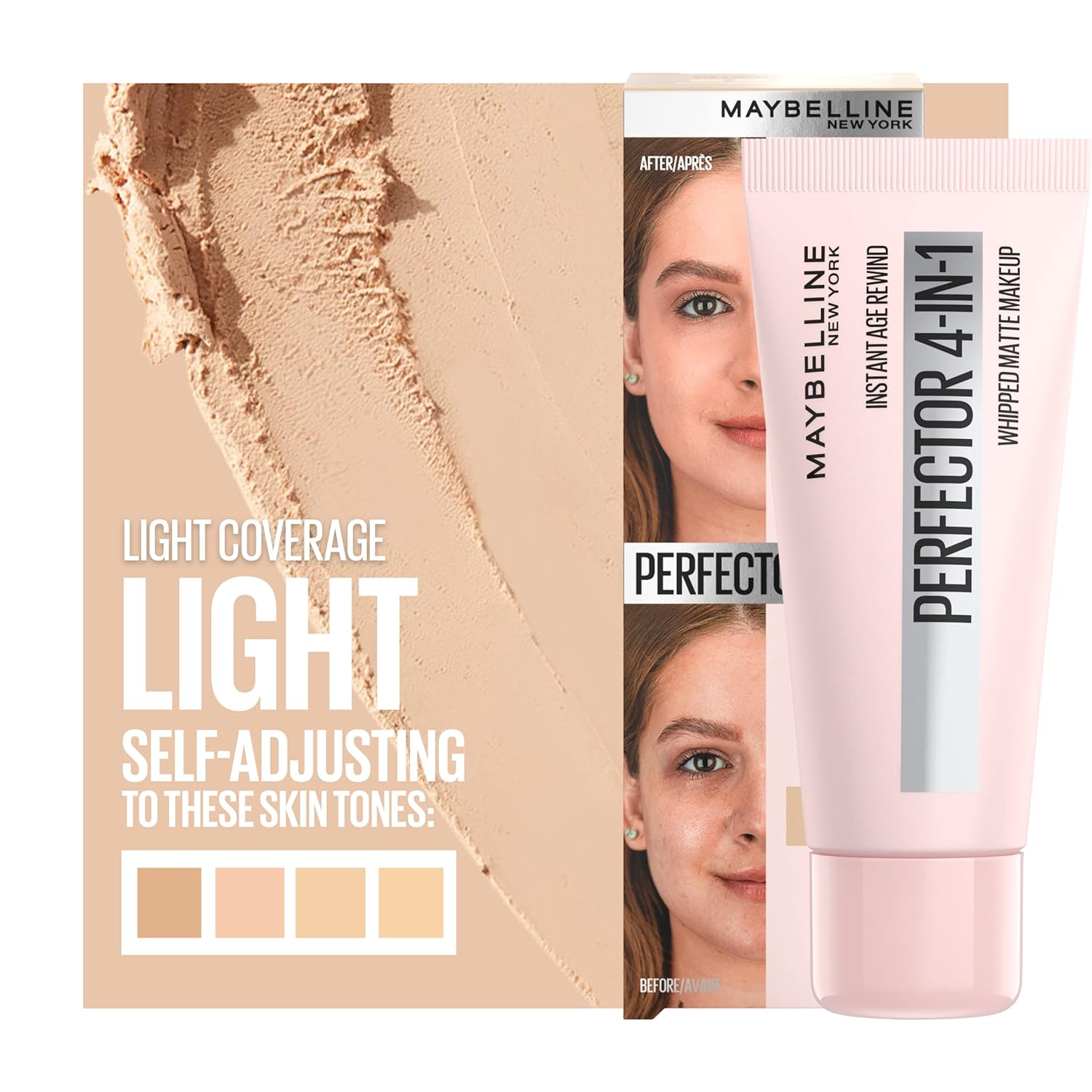 Maybelline Instant Age Rewind Instant Perfector 4-In-1 Matte Makeup, 01 Light, 1 Count - Image 7