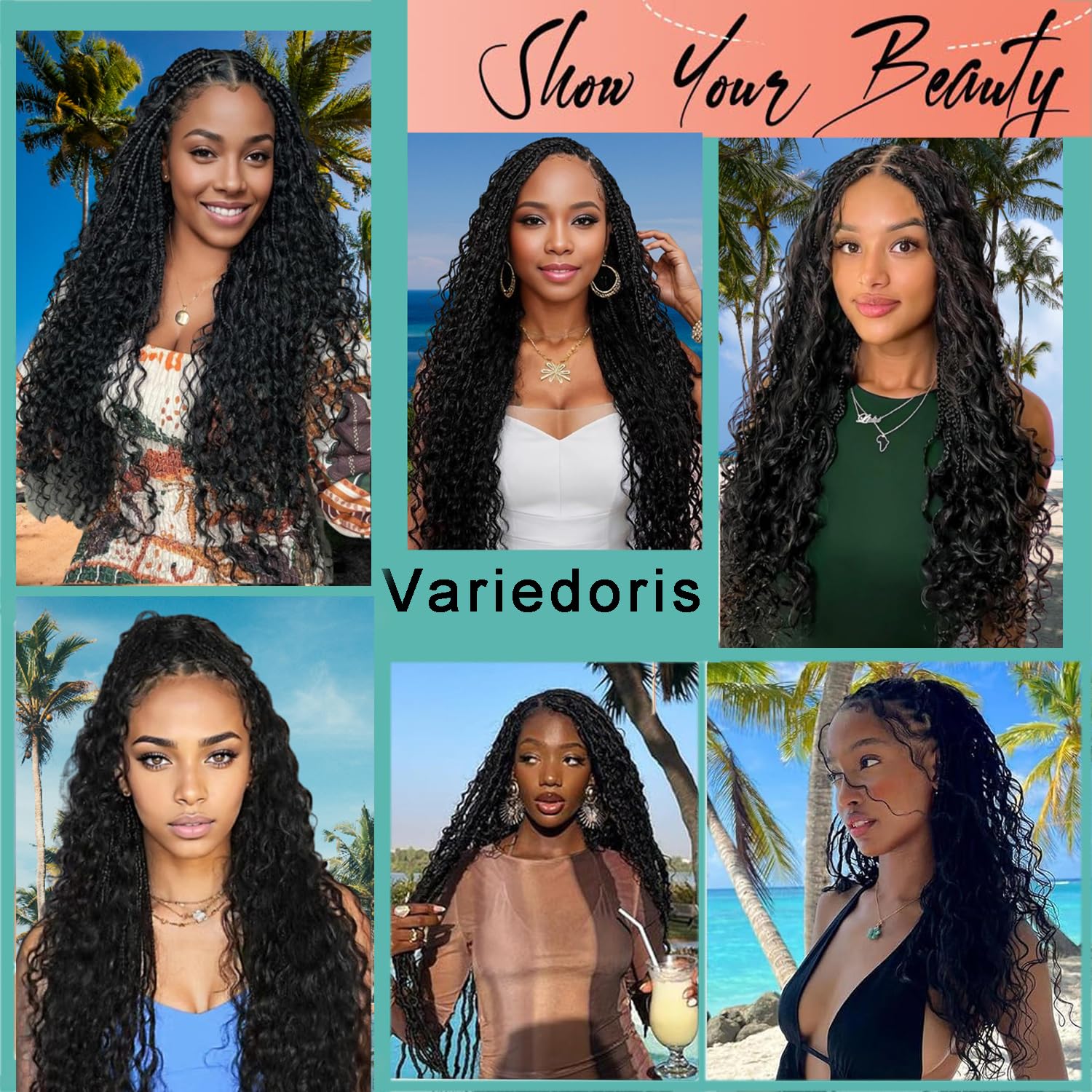 Human Braiding Hair for Boho Braids 12A Deep Water Wave Braiding Hair 100% Human Hair Unprocessed Brazilian Virgin Hair for 2 Bundles/Pack 100g Micro Braiding No Weft (1B-Natural Black-Deep, 16Inch) - Image 7