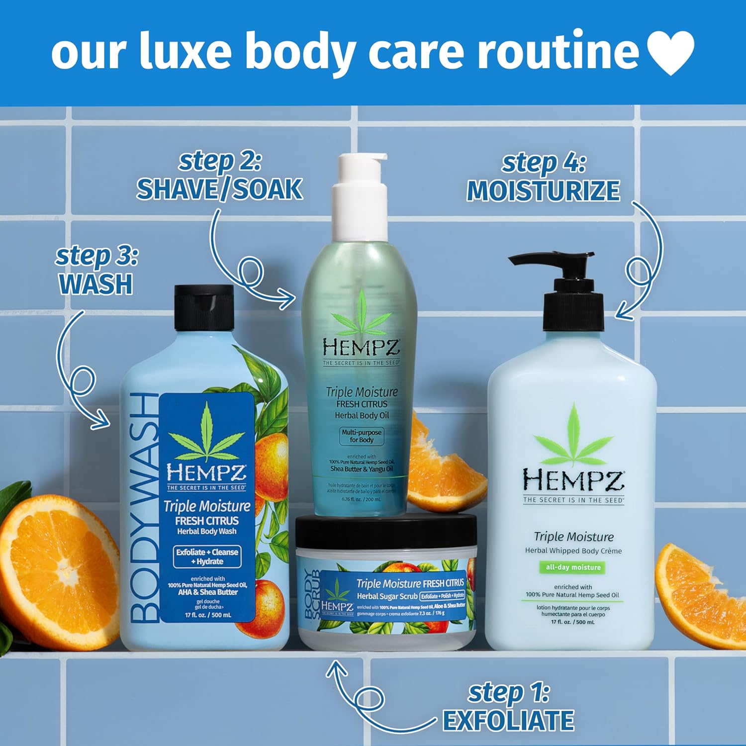 HEMPZ Triple Moisture Body Moisturizer, 17 Oz – Hydrating Lotion Rich with Minerals, Vitamin C, & Hempseed Oil to Nourish & Repair Extremely Dry or Sensitive Skin for Body - Image 7