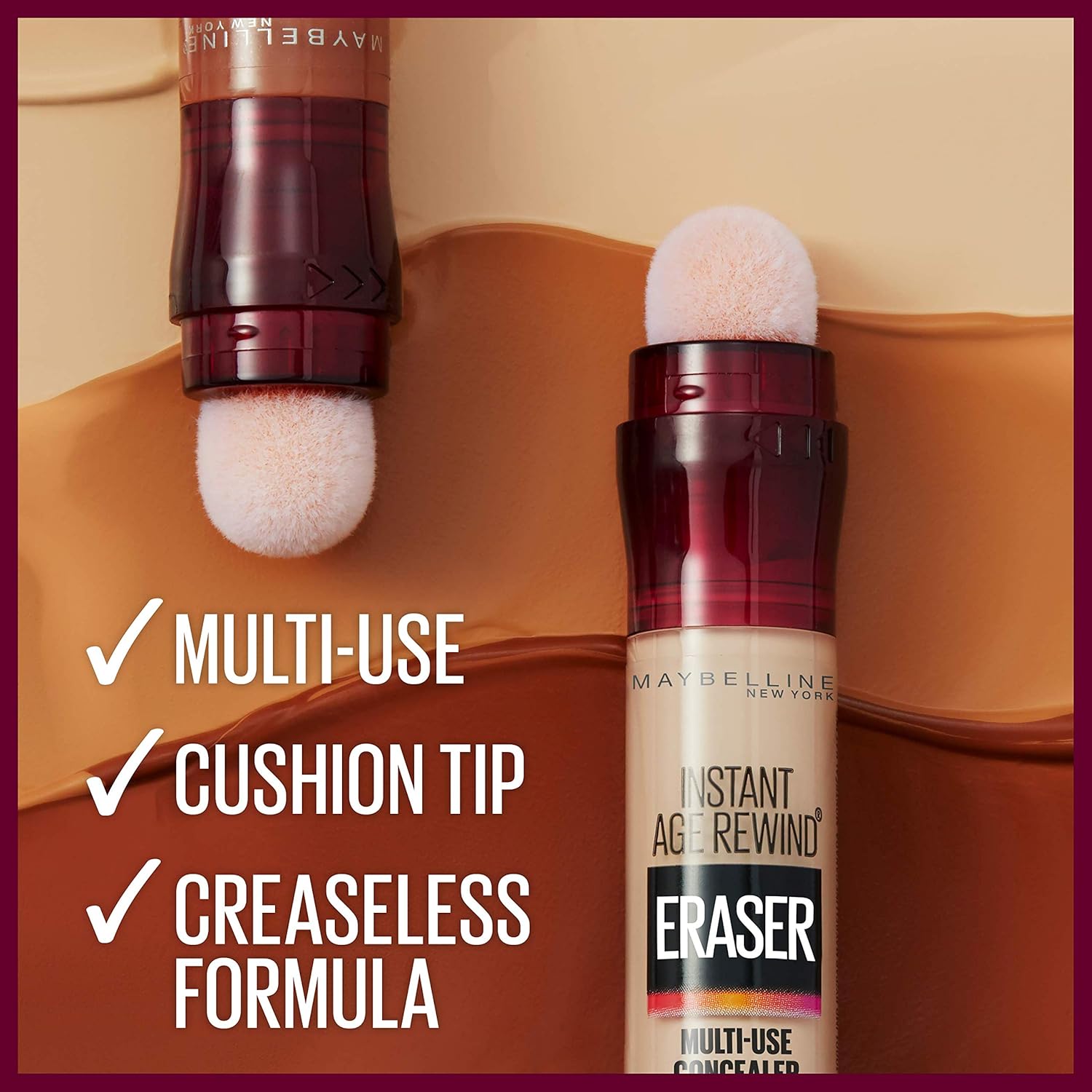 Maybelline Instant Age Rewind Eraser Dark Circles Treatment Multi-Use Concealer, Cool Ivory, 0.2 Fl Oz (Pack of 2) (Packaging May Vary) - Image 6