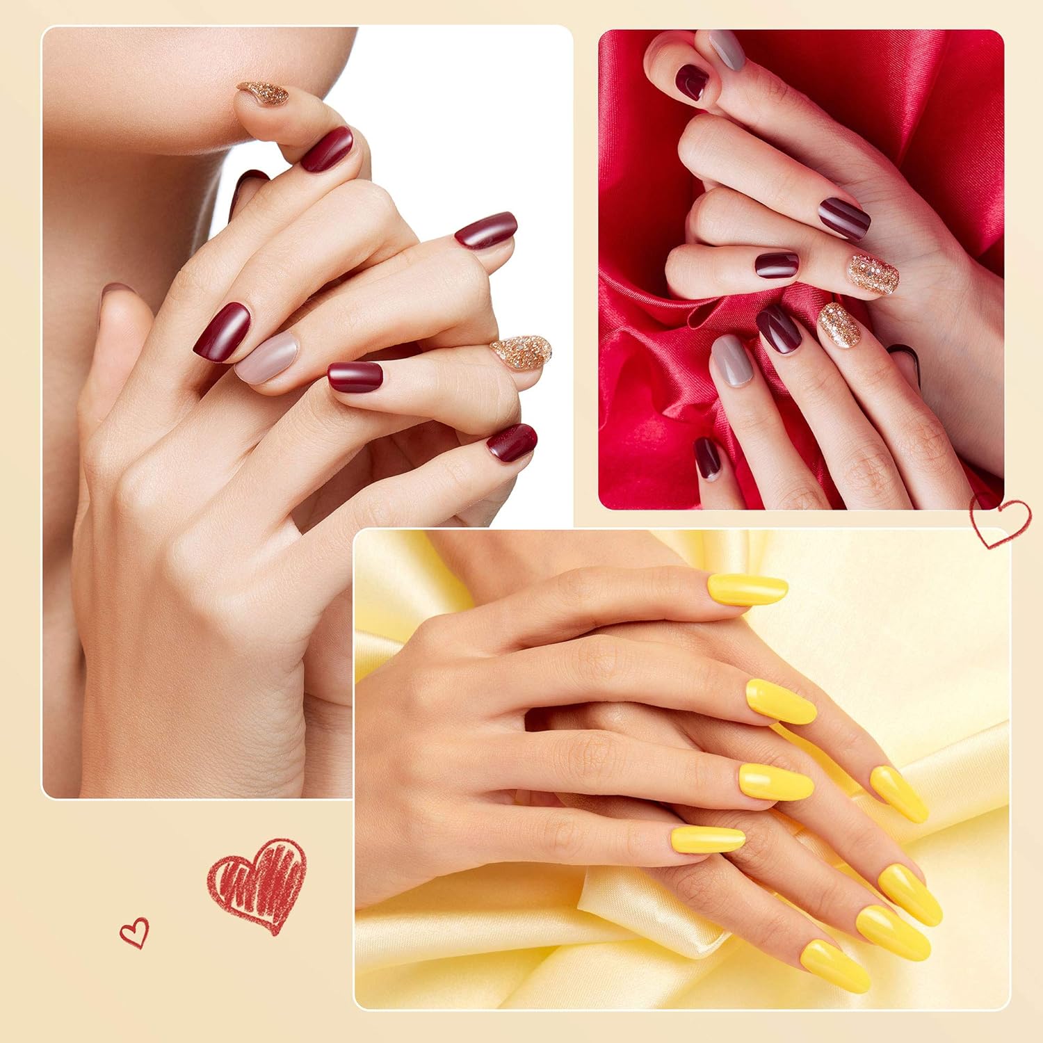Full Cover Acrylic False Nail Tips, 500PCS Fake Nail Shape Artificial False Nails Tips 10 Sizes with Case for Nail Art Salons and Home DIY (Natural) - Image 7