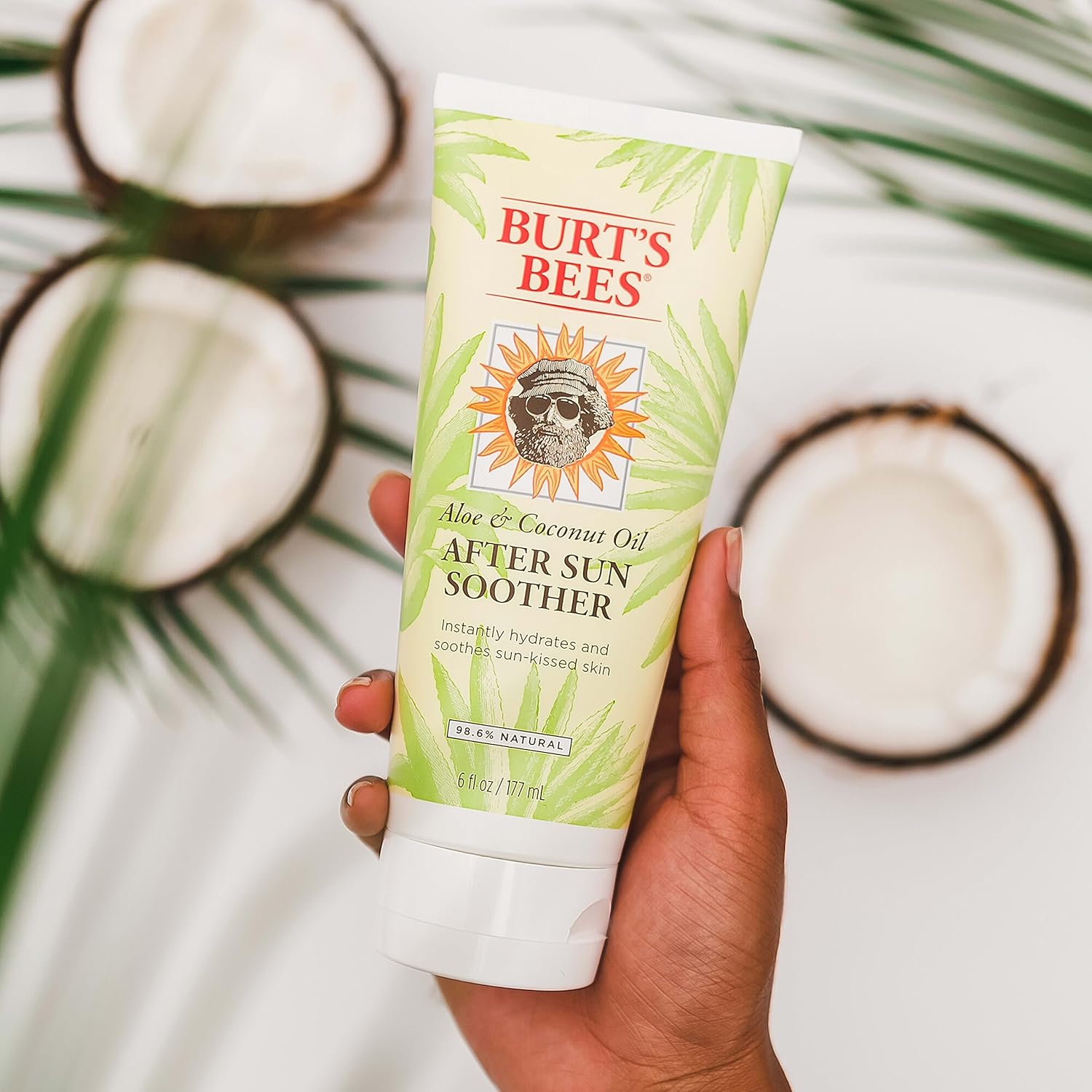 Burt's Bees After Sun Lotion with Hydrating Aloe Vera & Coconut Oil - Summer Essentials, Sunburn Relief, Natural After Sun Soother, 6 oz - Image 3