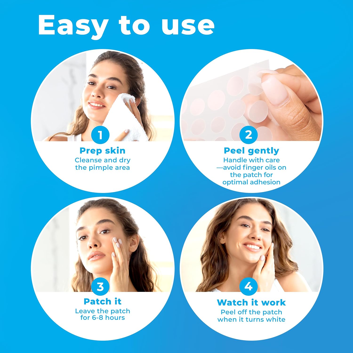 Pimple Patches for Face (120 Patches), Hydrocolloid Acne Patches with Tea Tree Oil, Pimple Patch Pimple Stickers - Hydrocolloid Patch Acne Dots - Acne Pimple Patches For Face - Zit Patches - Image 7