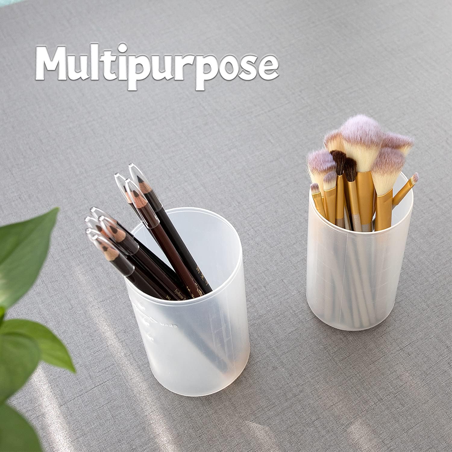 OCHEAL Clear Travel Makeup Brush Holder Dustproof Organizer 5 Brush Capacity - Image 6