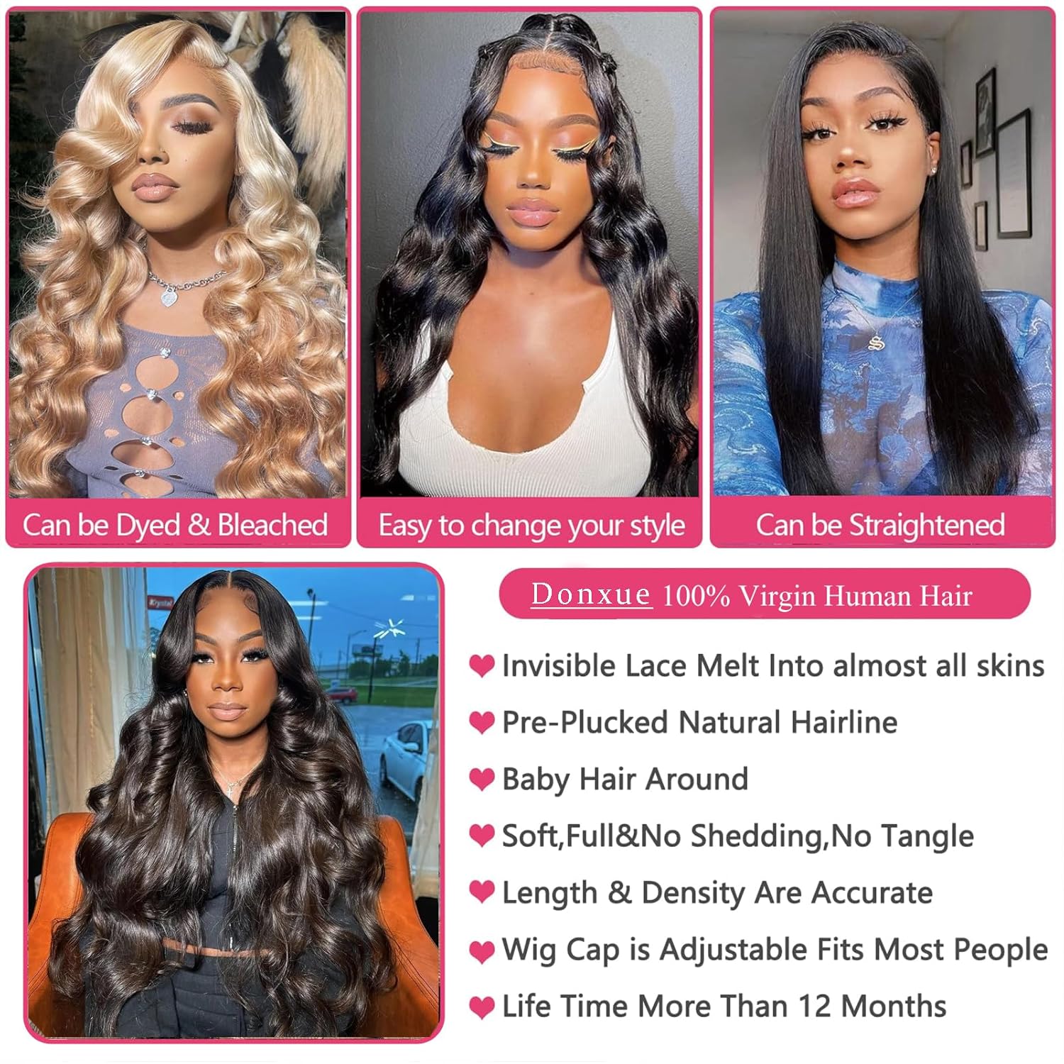 250 Density HD Lace Front Wigs Human Hair Pre Plucked 13x6 Lace Front Wigs Human Hair Wigs for Women Body Wave Wig 13x6 HD Lace Front Wigs Human Hair 22inch Body Wave Lace Front Wigs Human Hair - Image 6